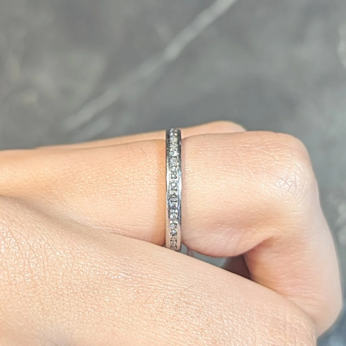 Tiffany & Co. 1.02 CTW Diamond Platinum Vintage Eternity Channel Band Ring - Image 11