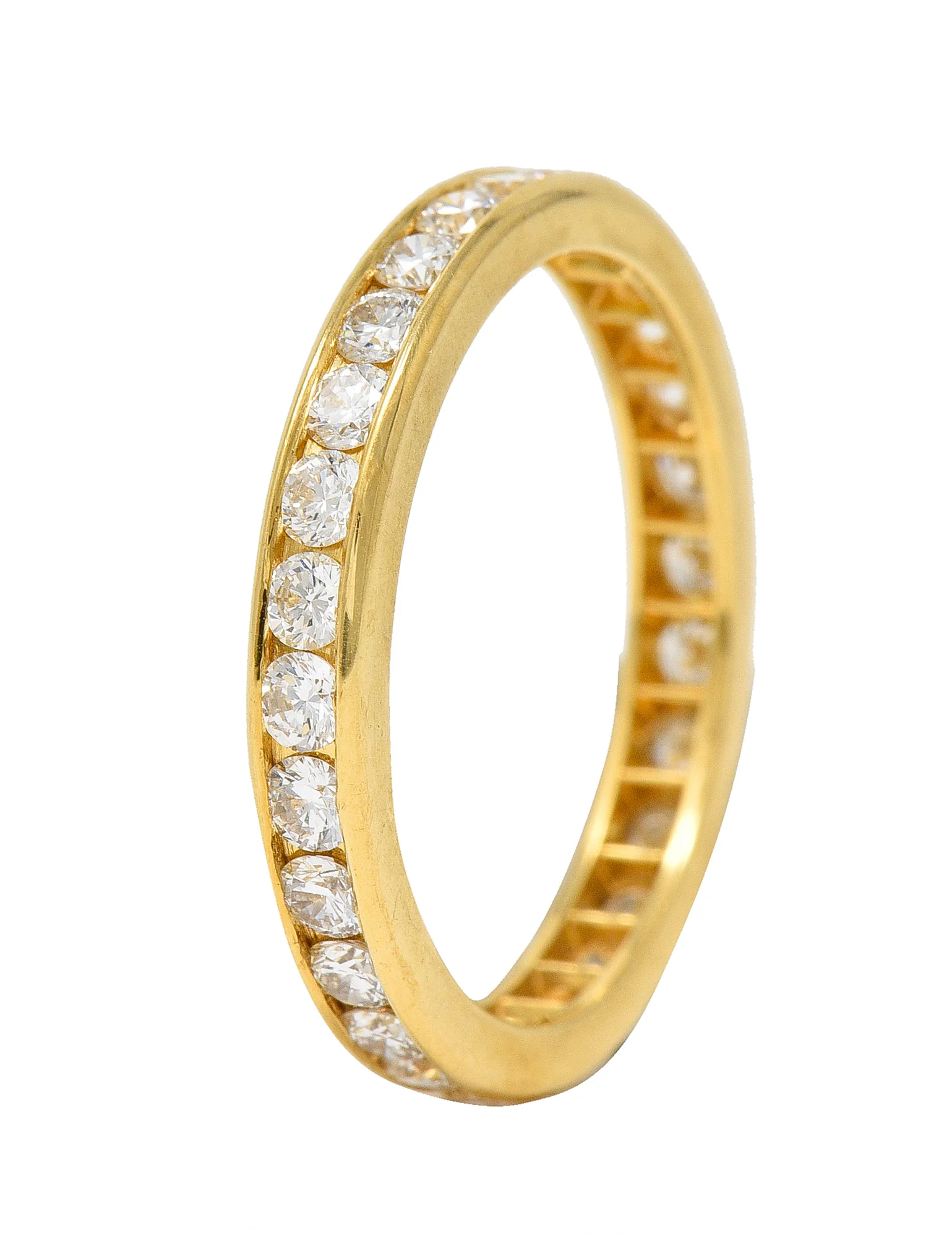 Tiffany & Co. 1.04 CTW Diamond 18 Karat Yellow Gold Eternity Band Ring - Image 2