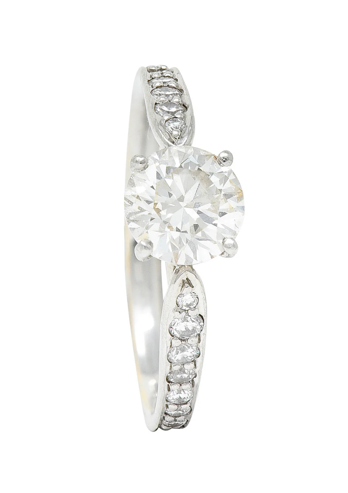 Tiffany & Co. 1.08 CTW Diamond Platinum Engagement Ring - Image 12