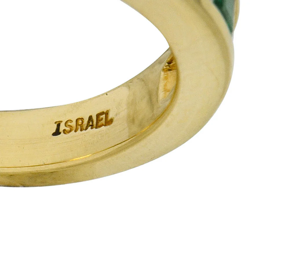 Tiffany & Co. 1.10 CTW Emerald Diamond 18 Karat Gold Channel Band Circa 1990 - Image 8