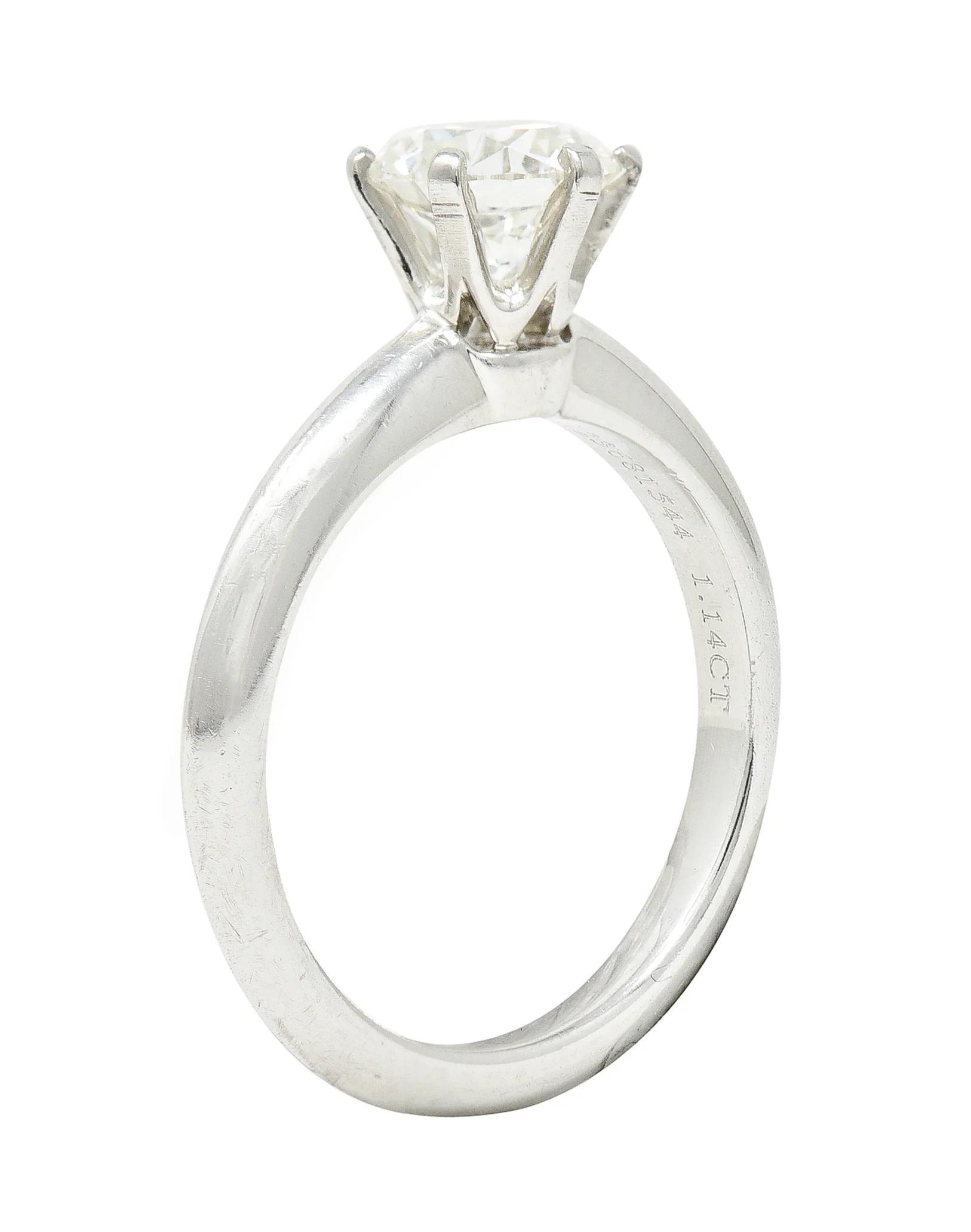 Tiffany & Co. 1.14 CTW Diamond Platinum Solitaire Engagement Ring GIA - Image 10