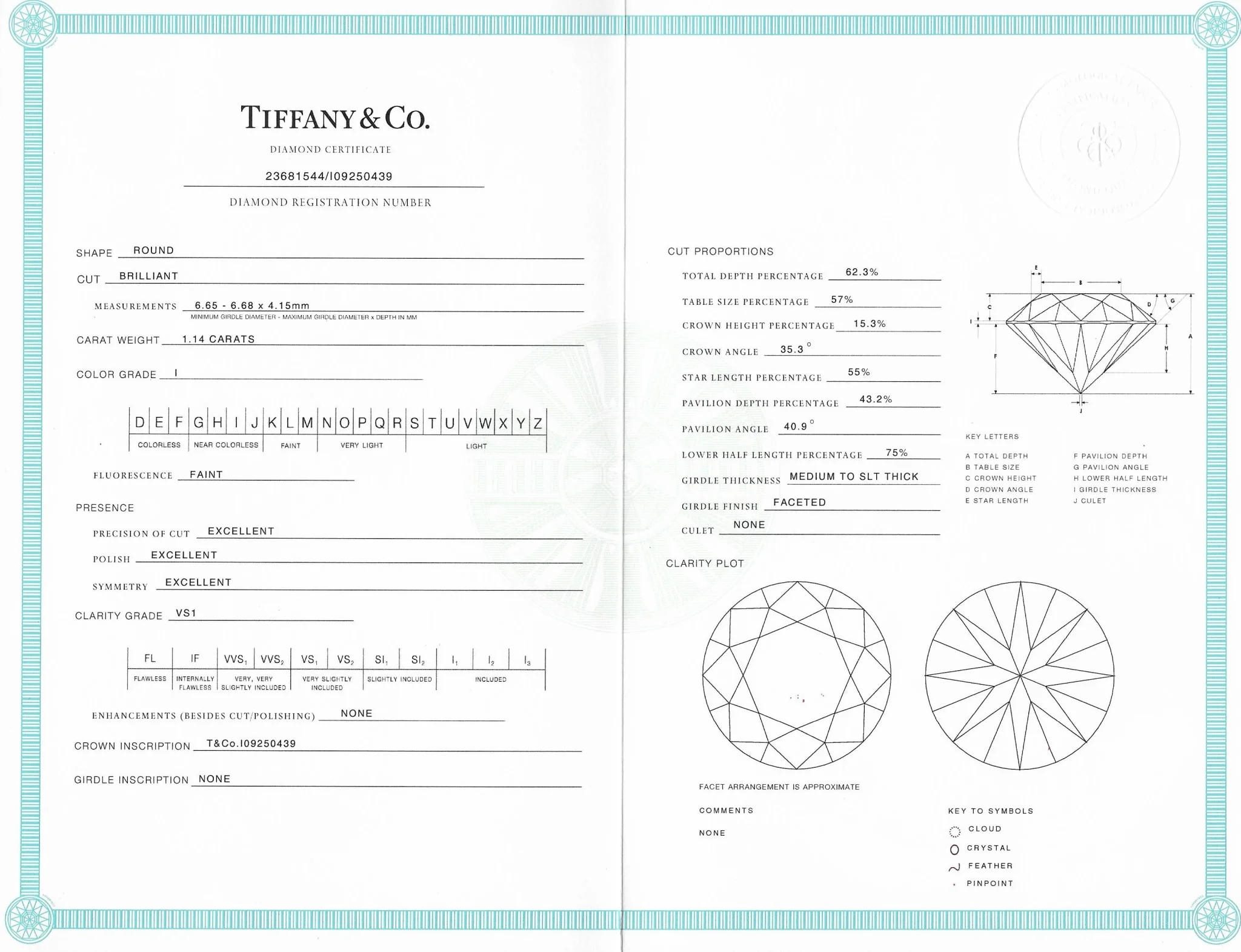 Tiffany & Co. 1.14 CTW Diamond Platinum Solitaire Engagement Ring GIA - Image 15