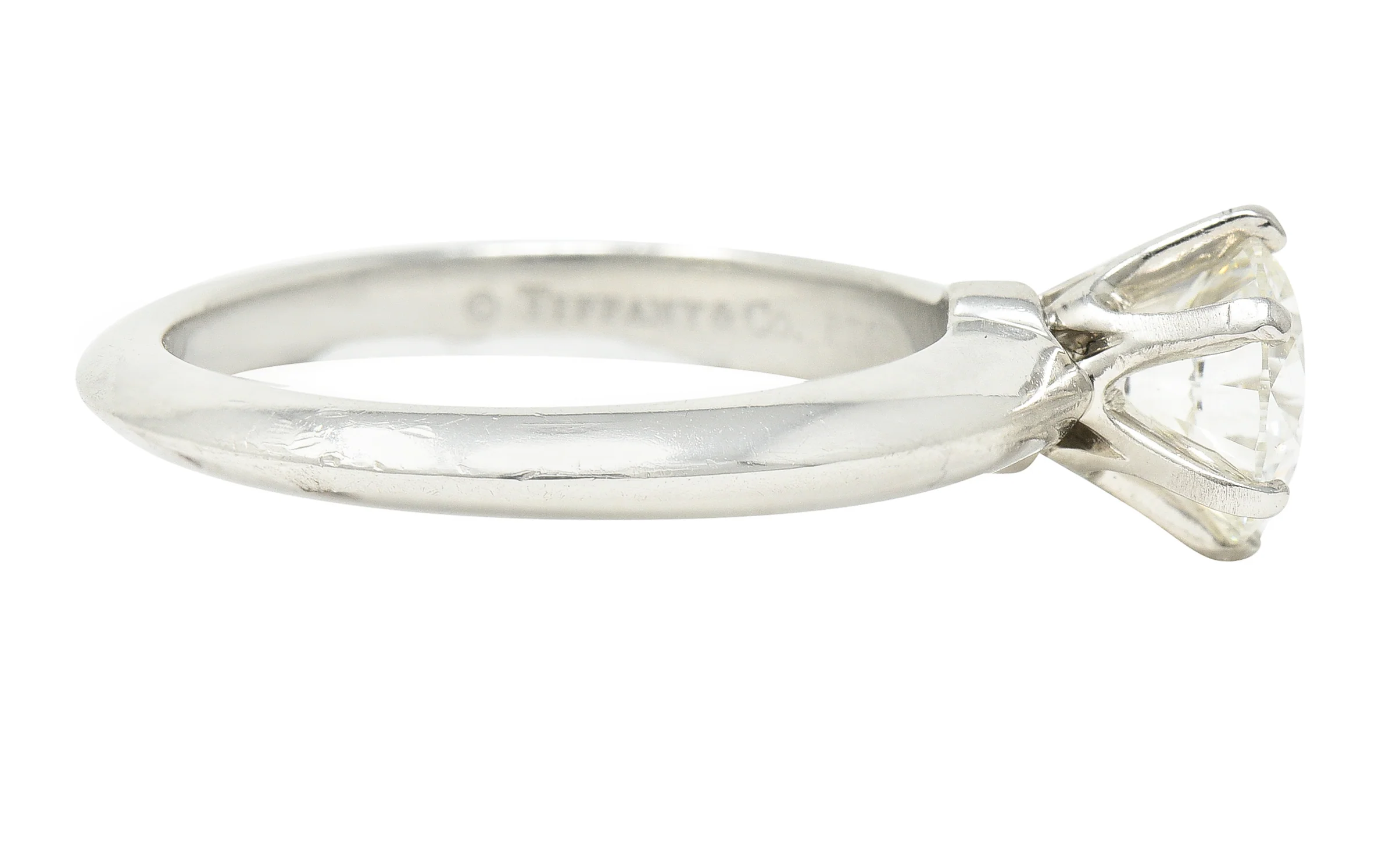 Tiffany & Co. 1.14 CTW Diamond Platinum Solitaire Engagement Ring GIA - Image 3