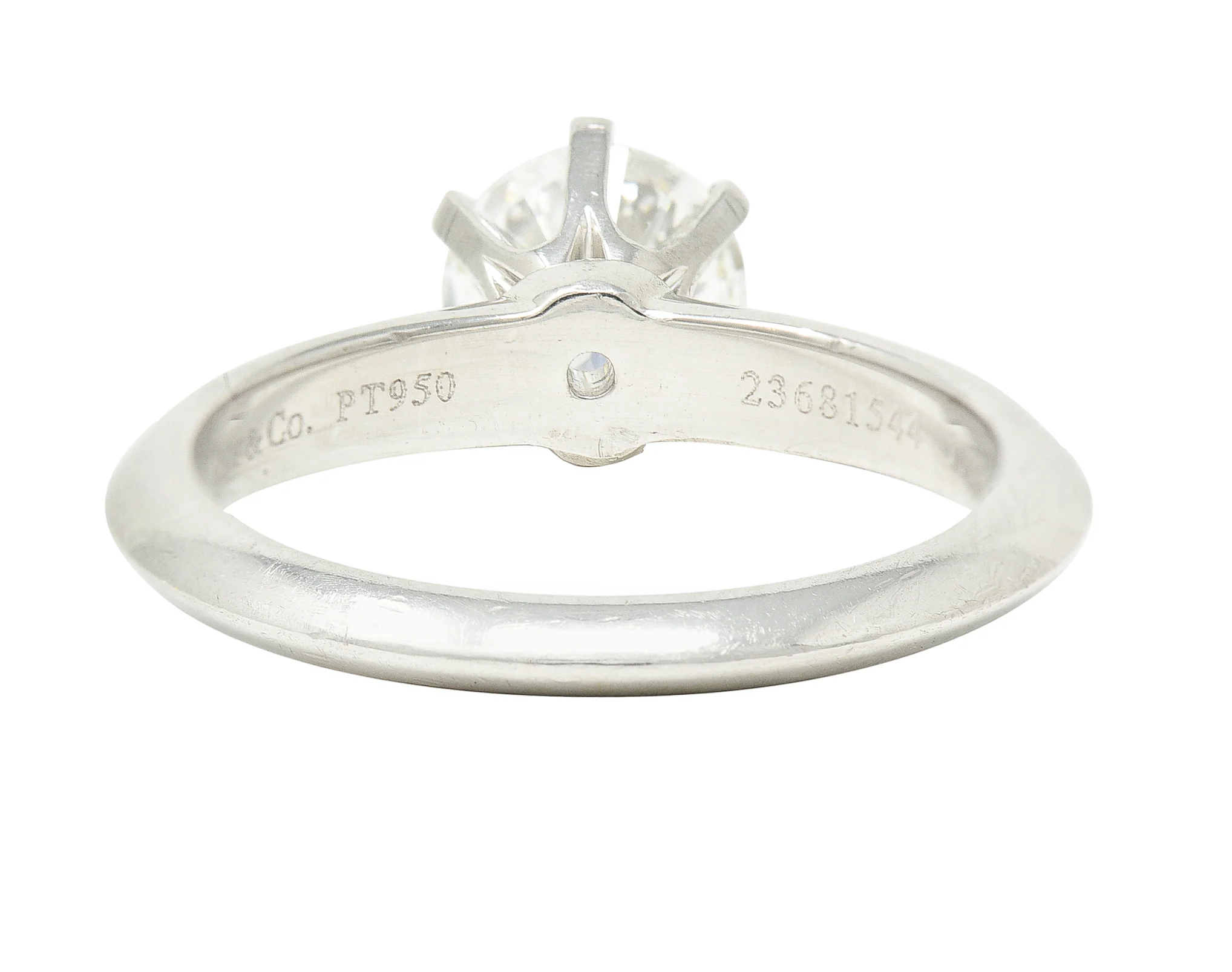 Tiffany & Co. 1.14 CTW Diamond Platinum Solitaire Engagement Ring GIA - Image 4