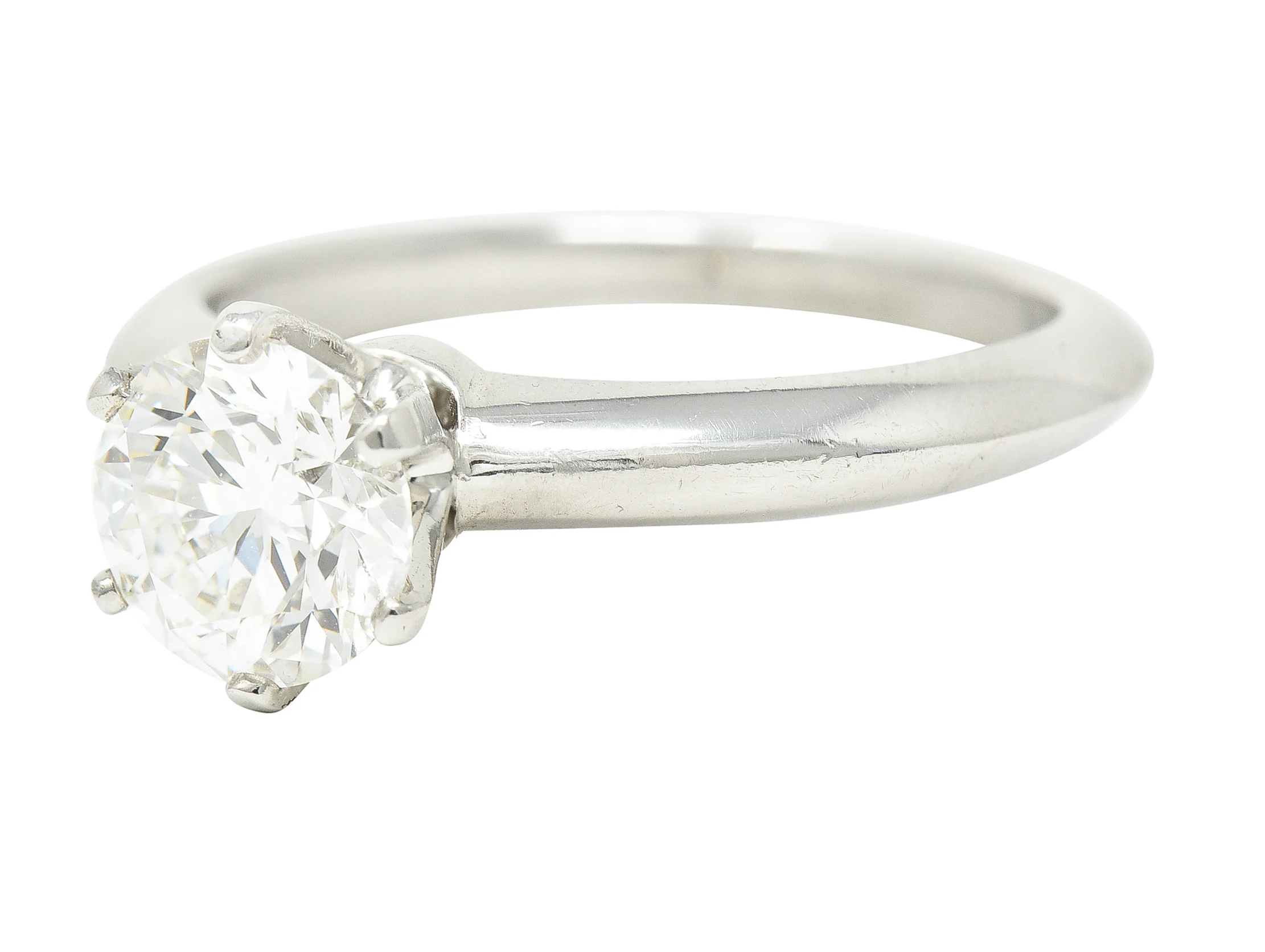 Tiffany & Co. 1.14 CTW Diamond Platinum Solitaire Engagement Ring GIA - Image 6
