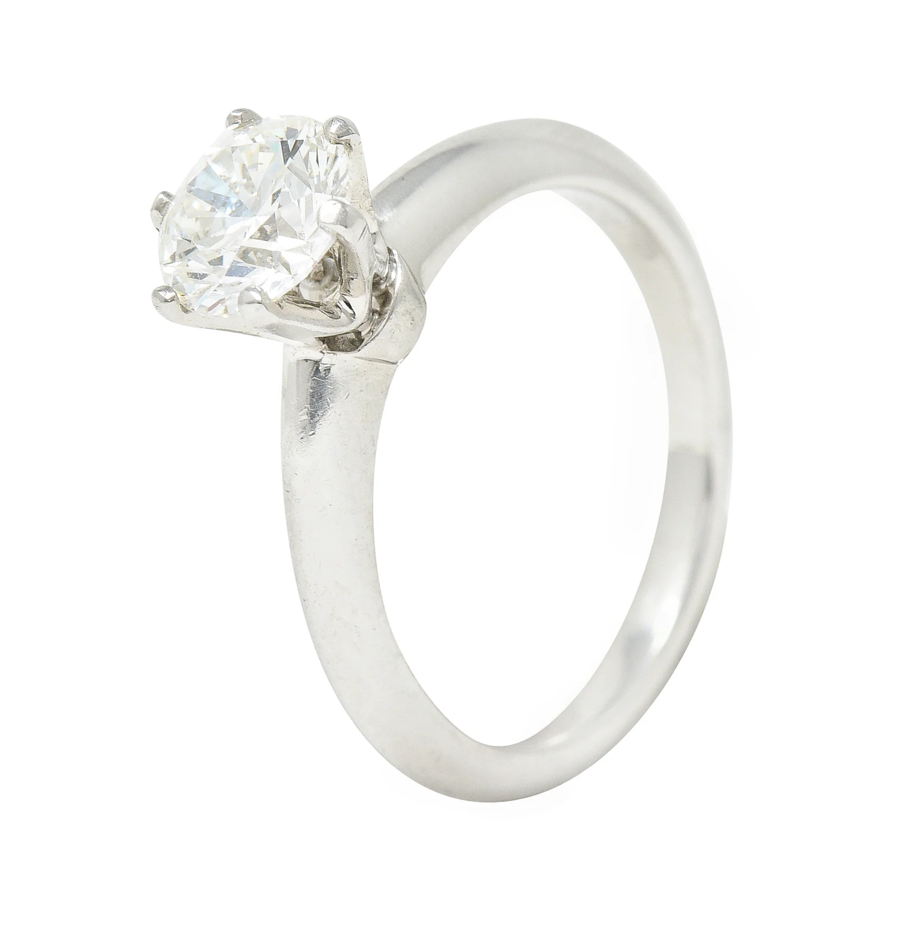 Tiffany & Co. 1.14 CTW Diamond Platinum Solitaire Engagement Ring GIA - Image 8