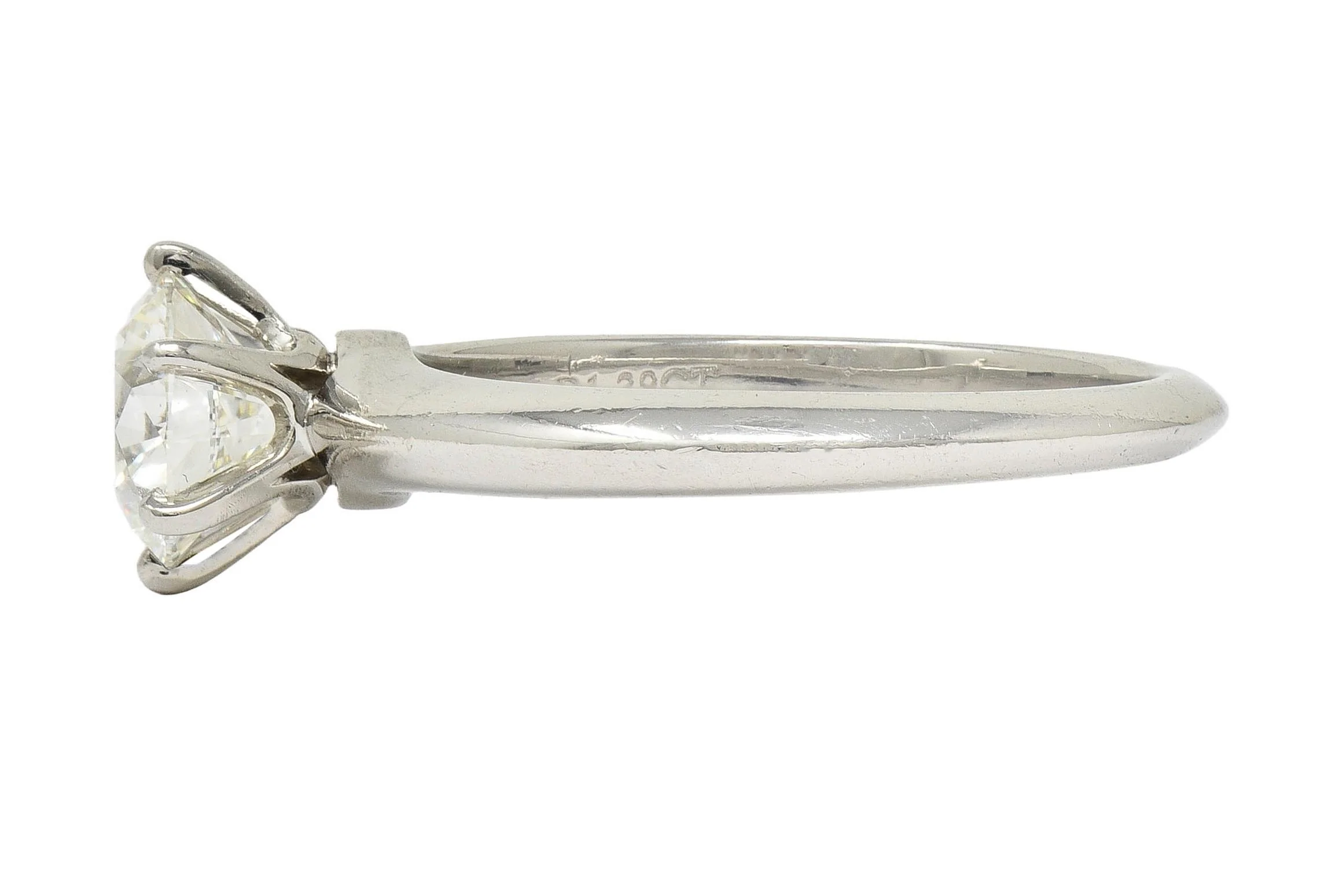 Tiffany & Co. 1.29 CTW Diamond Platinum Contemporary Solitaire Engagement Ring - Image 5