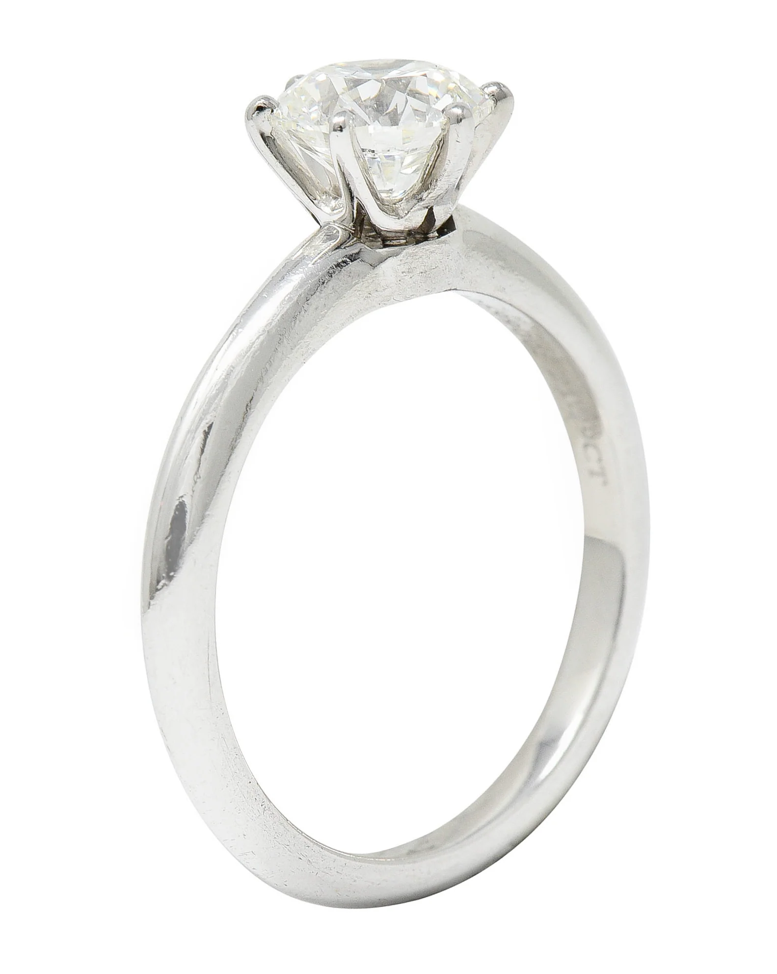 Tiffany & Co. 1.29 CTW Diamond Platinum Solitaire Engagement Ring - Image 2