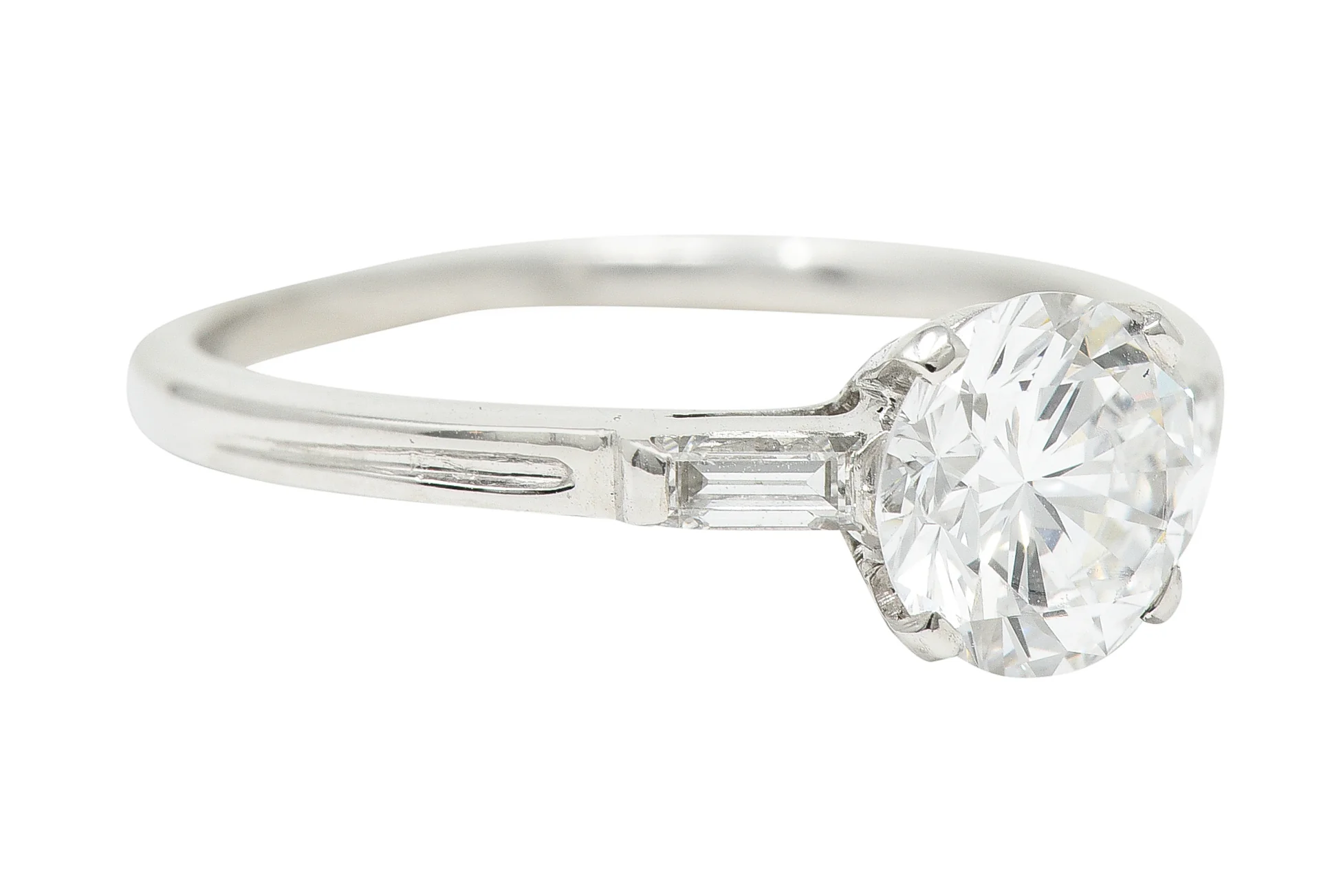 Tiffany & Co. 1.35 CTW Diamond Platinum Engagement Ring GIA - Image 3