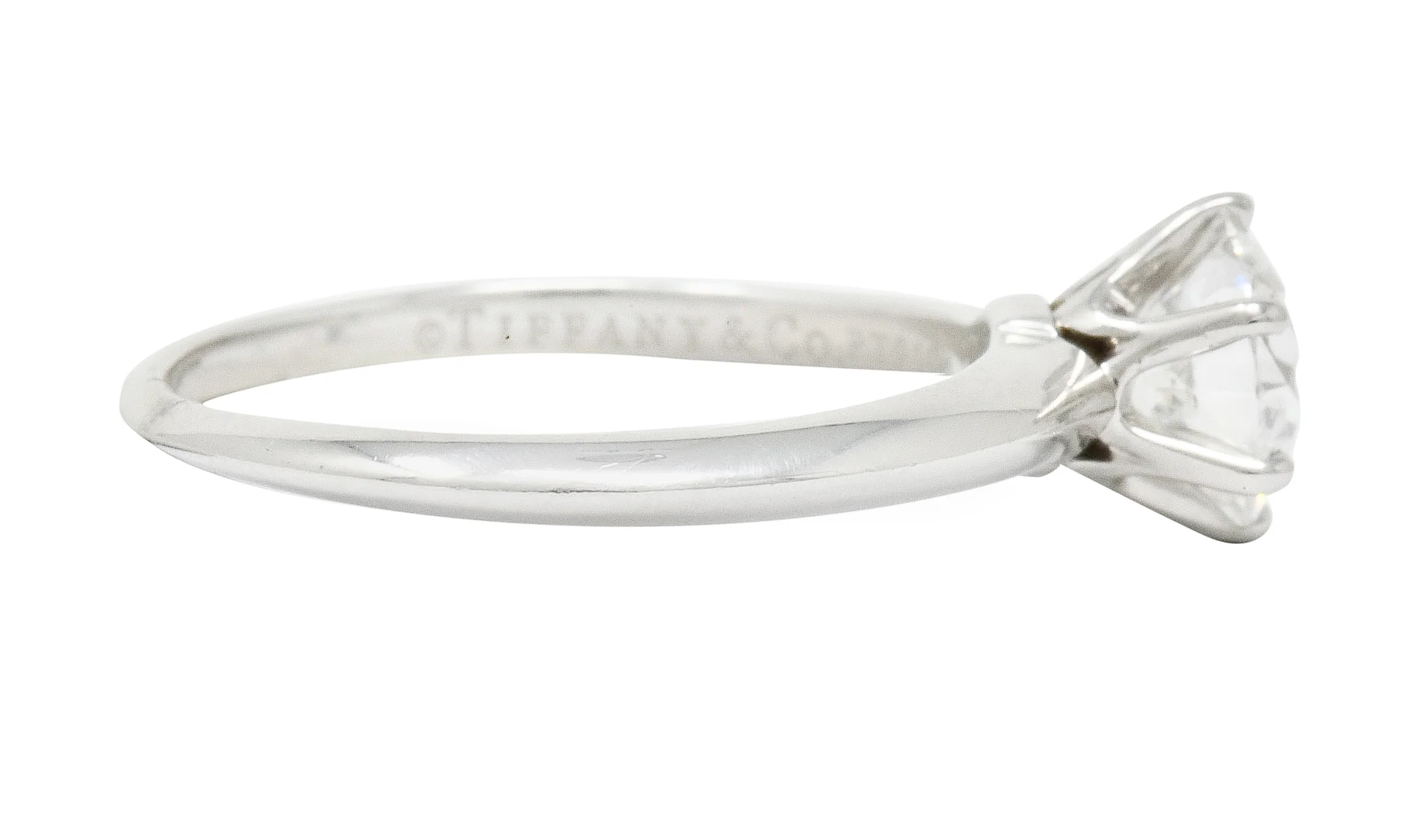 Tiffany & Co. 1.35 CTW Diamond Platinum Solitaire Engagement Ring - Image 3