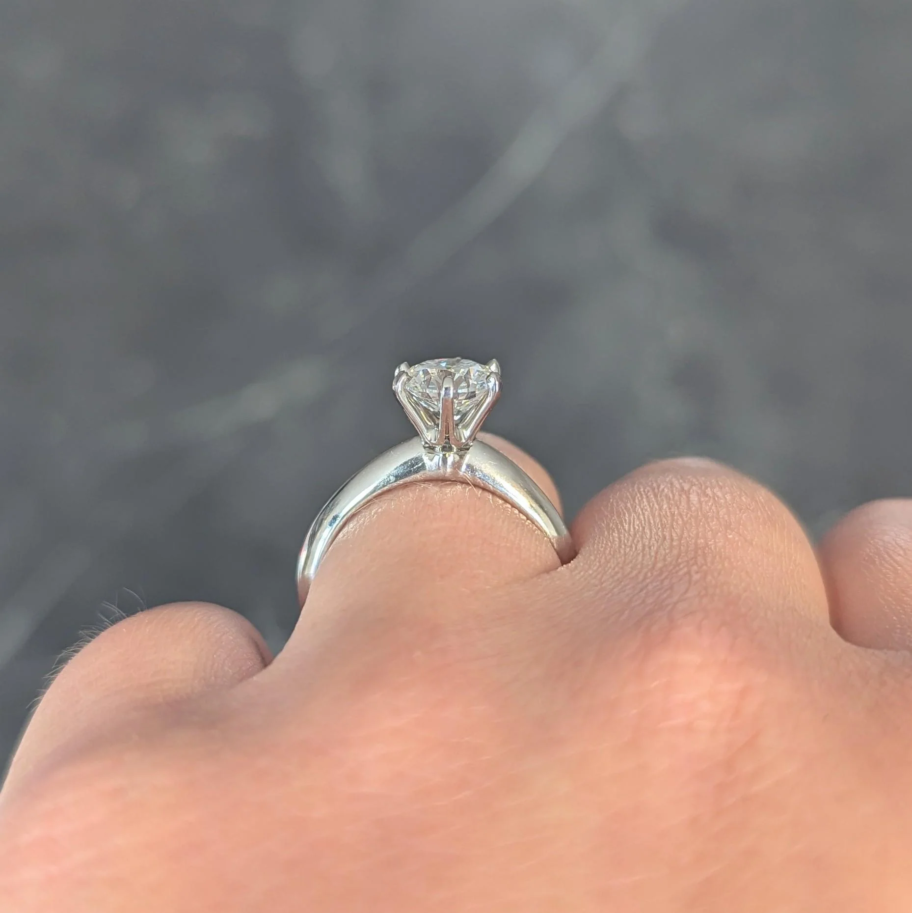 Tiffany & Co. 1.38 CTW Round Brilliant Diamond Platinum Solitaire Engagement Ring - Image 14