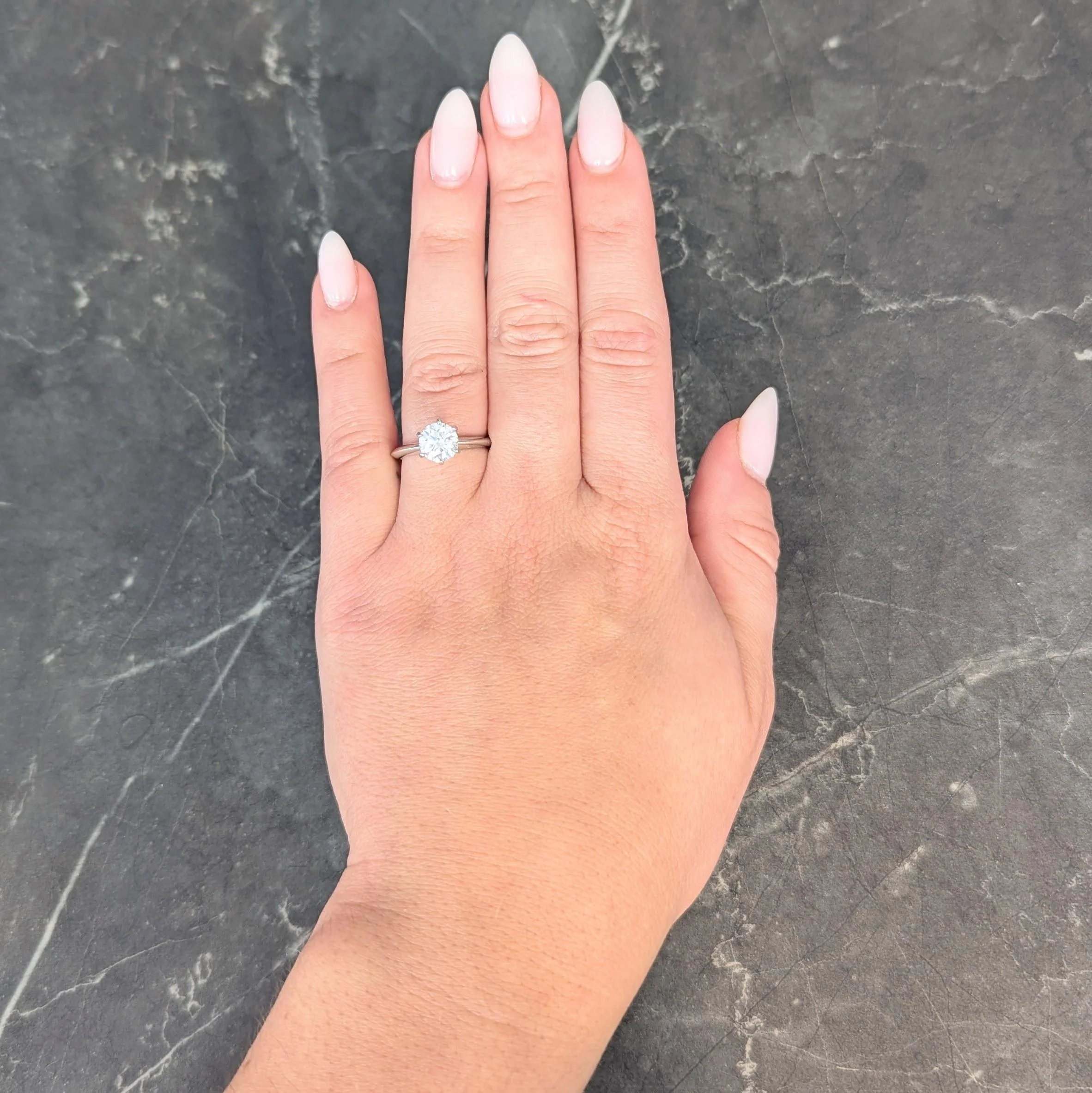 Tiffany & Co. 1.38 CTW Round Brilliant Diamond Platinum Solitaire Engagement Ring - Image 15
