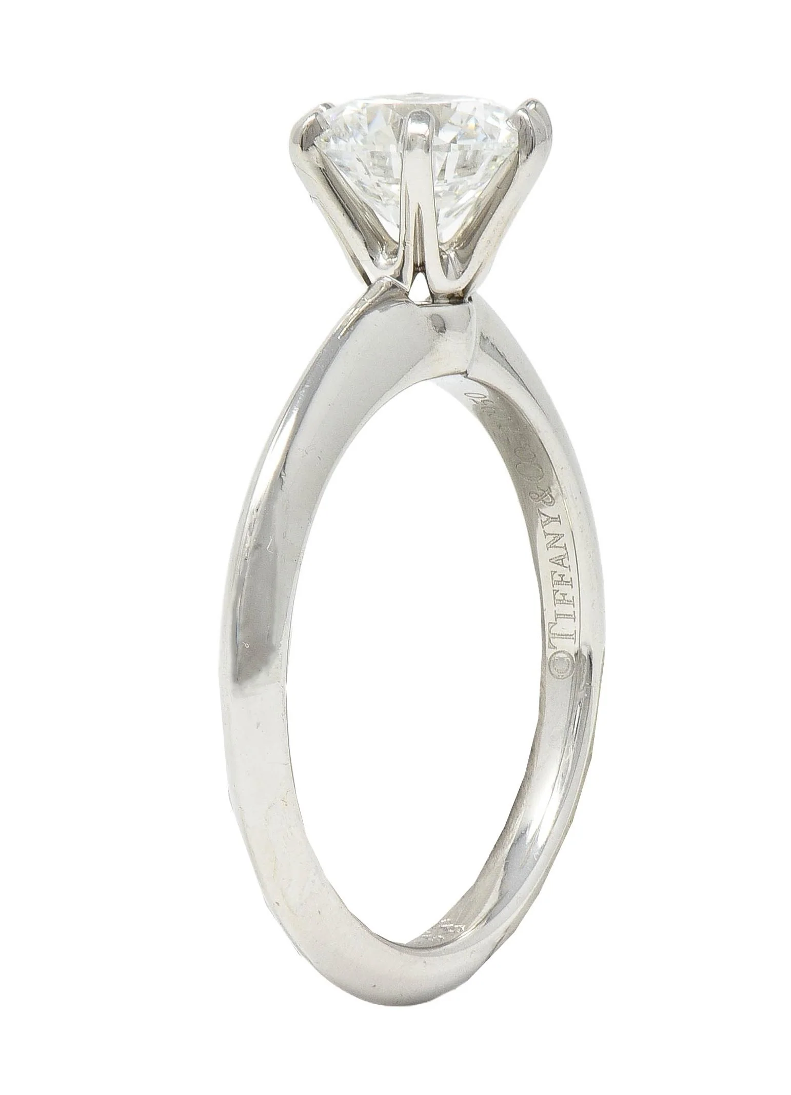 Tiffany & Co. 1.38 CTW Round Brilliant Diamond Platinum Solitaire Engagement Ring - Image 3