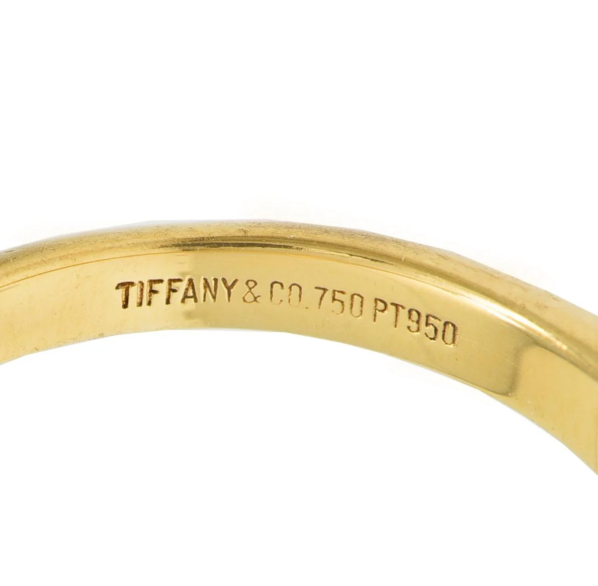 Tiffany & Co. 1.65 CTW Diamond Platinum 18 Karat Yellow Gold Solitaire Engagement Ring GIA - Image 8