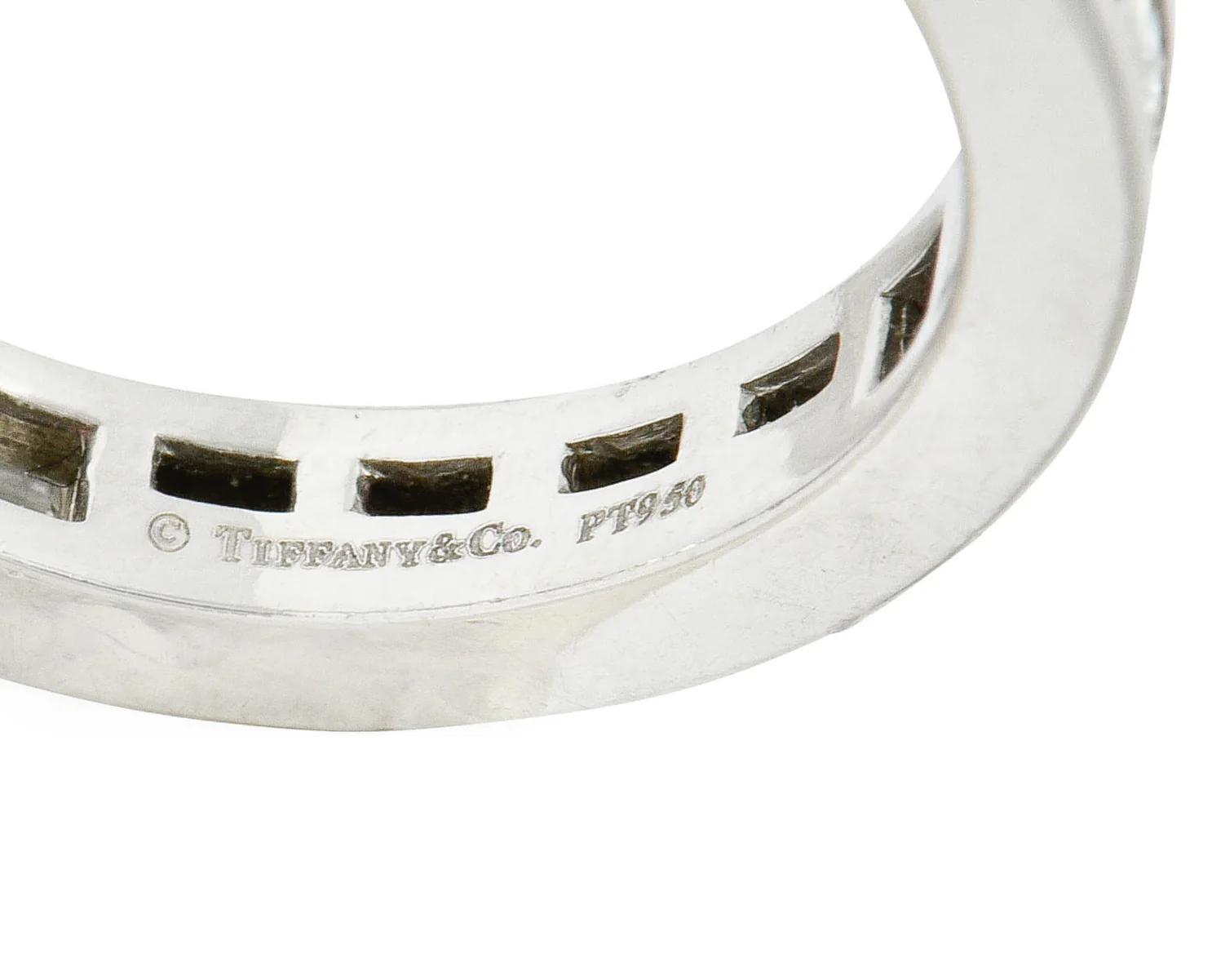 Tiffany & Co. 1.68 CTW Diamond Platinum Channel Eternity Band - Image 3