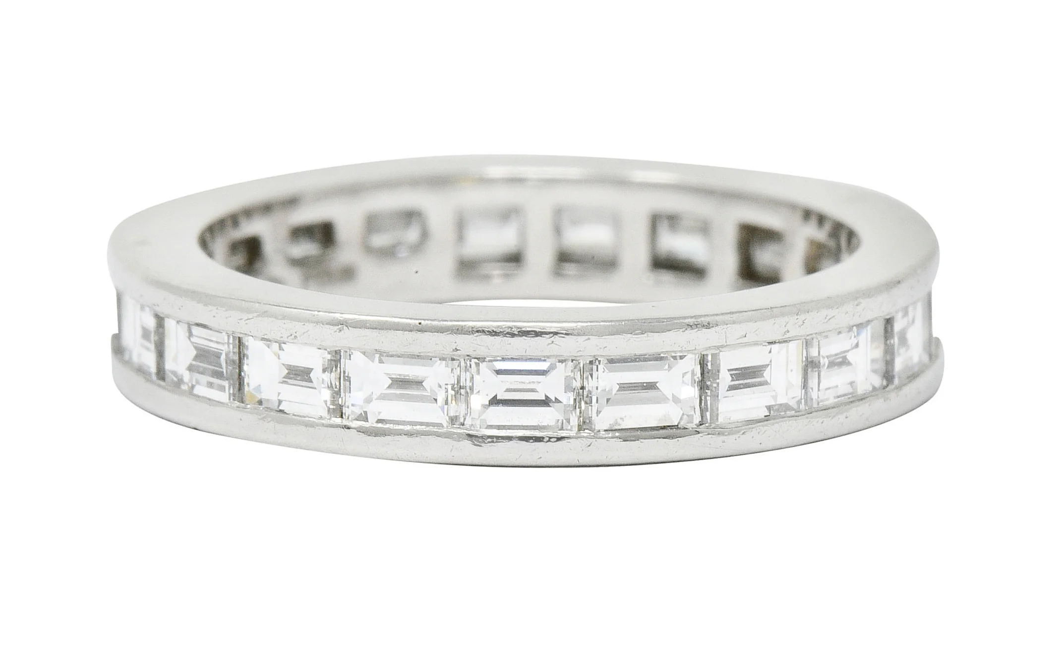 Tiffany & Co. 1.68 CTW Diamond Platinum Channel Eternity Band - Image 4