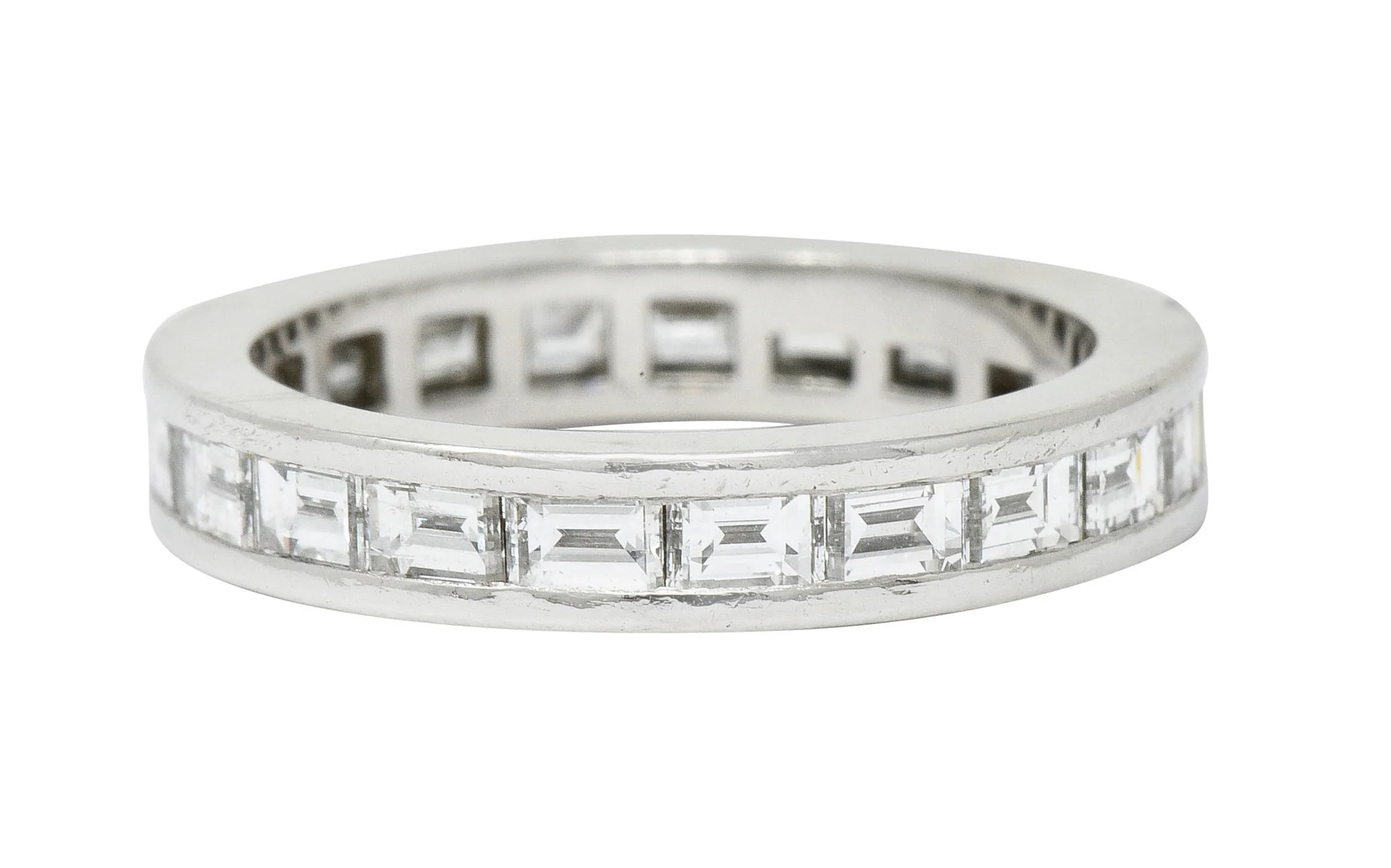 Tiffany & Co. 1.68 CTW Diamond Platinum Channel Eternity Band - Image 6