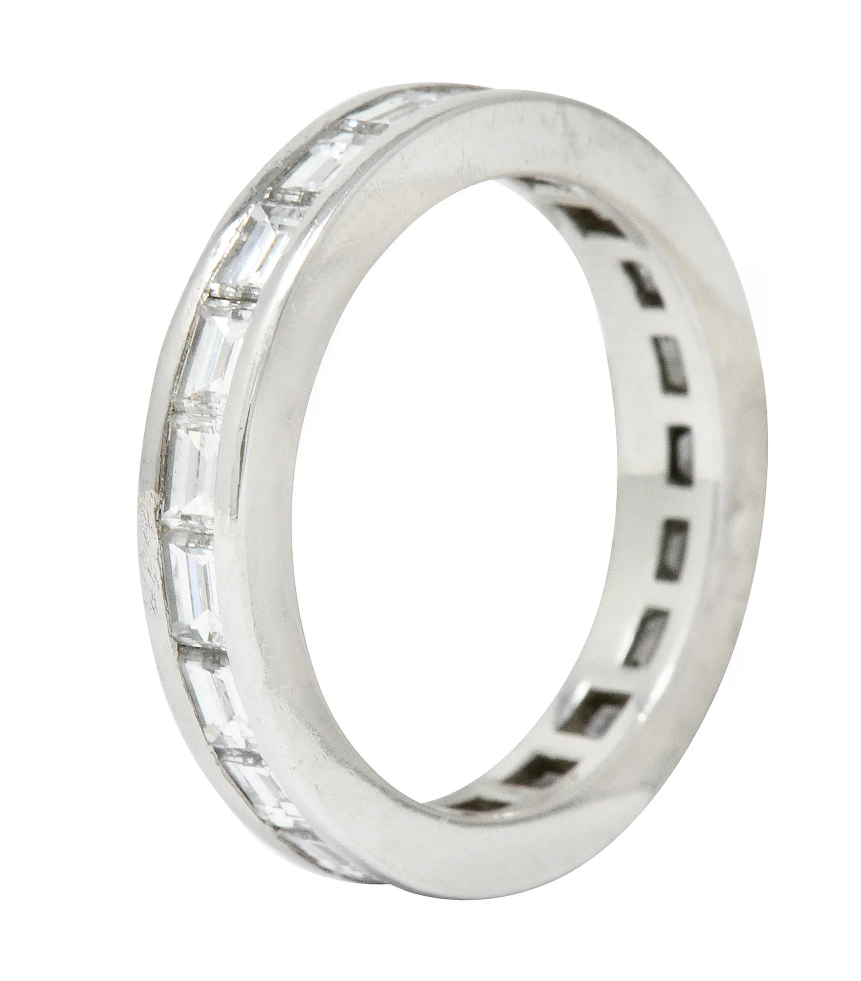 Tiffany & Co. 1.68 CTW Diamond Platinum Channel Eternity Band - Image 7