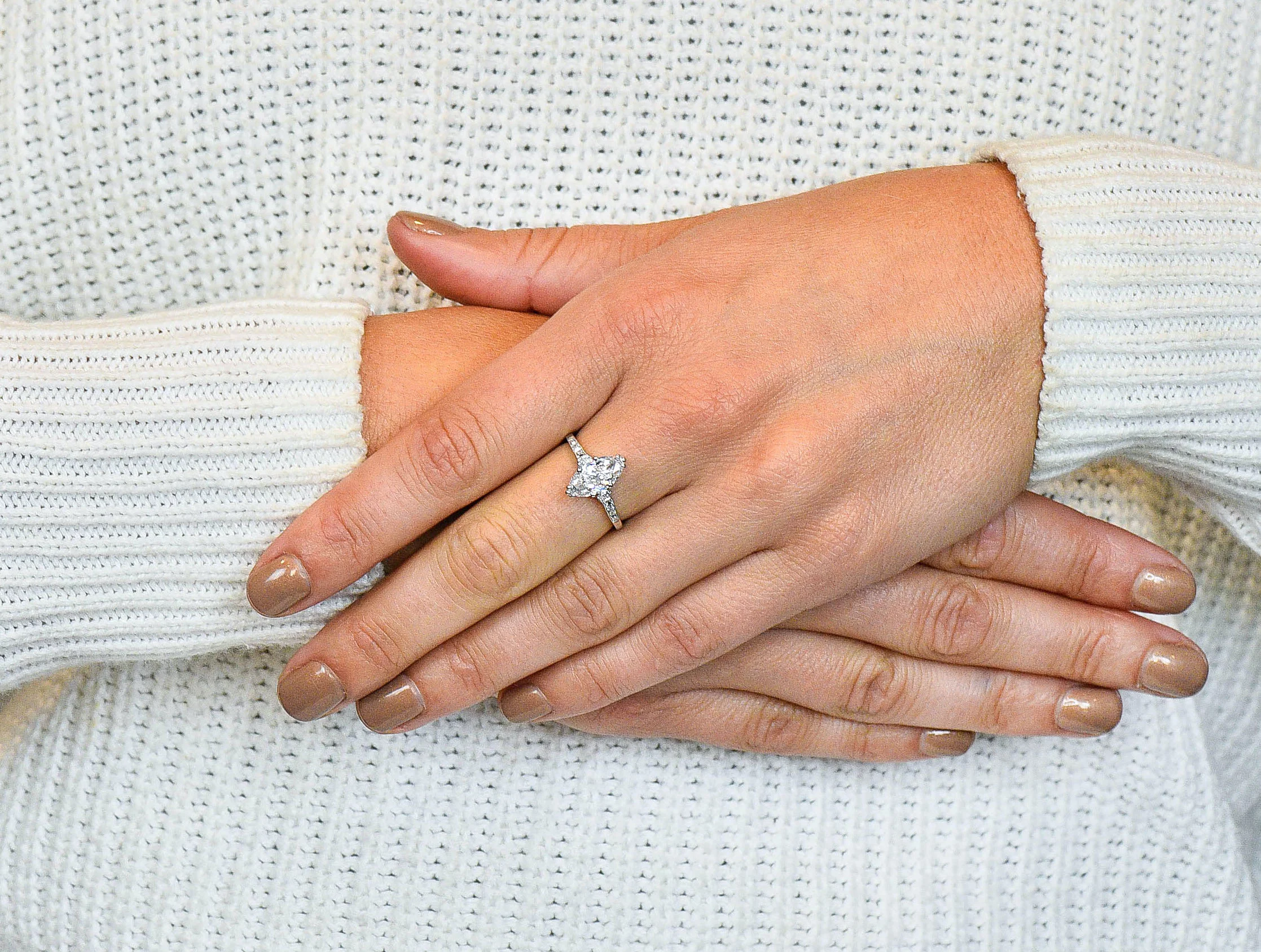 Tiffany & Co. 1.69 CTW Art Deco Marquise Cut Diamond Platinum Engagement Ring GIA - Image 9