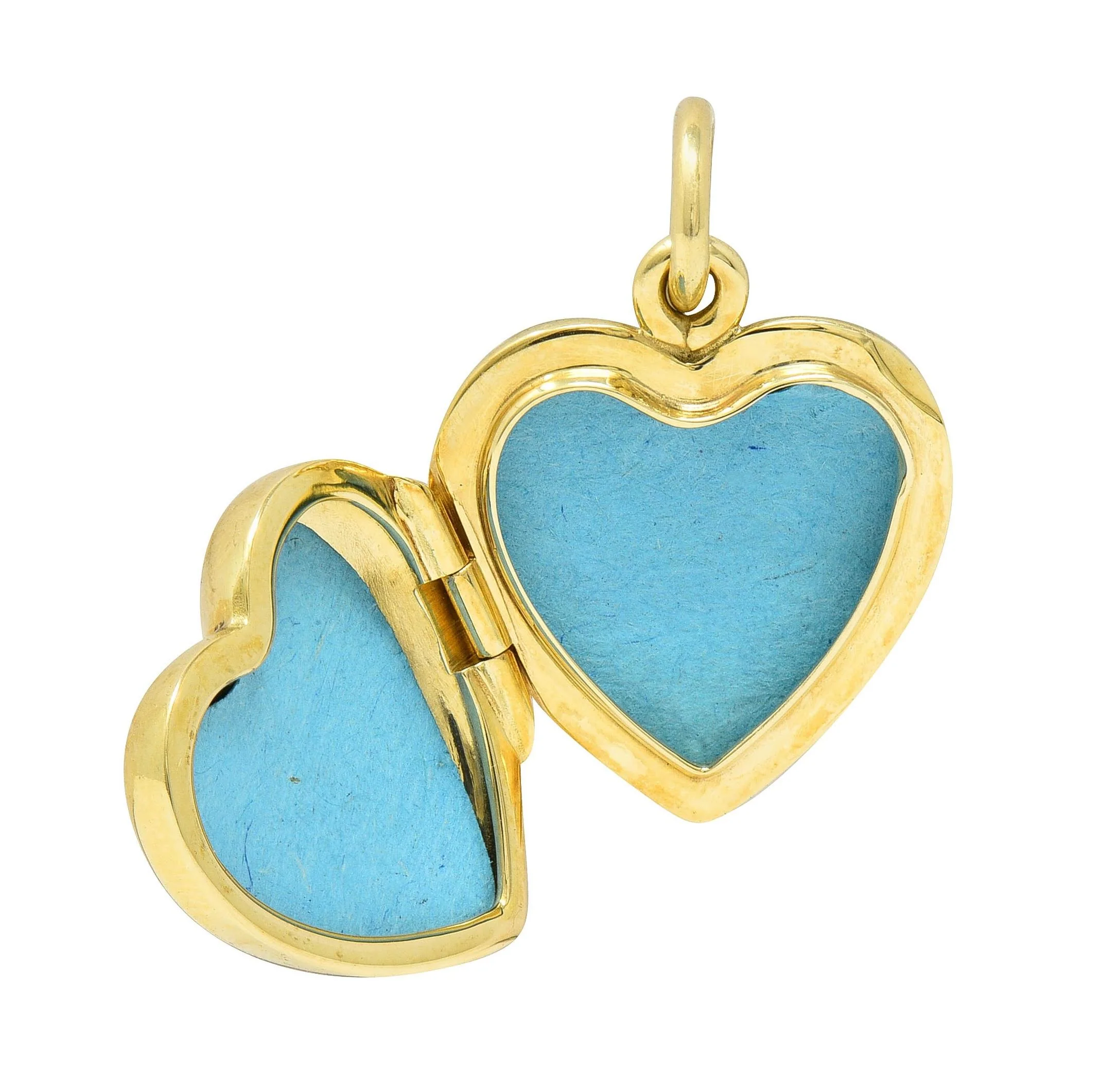Tiffany & Co. 14 Karat Yellow Gold Mom Heart Locket Pendant - Image 2