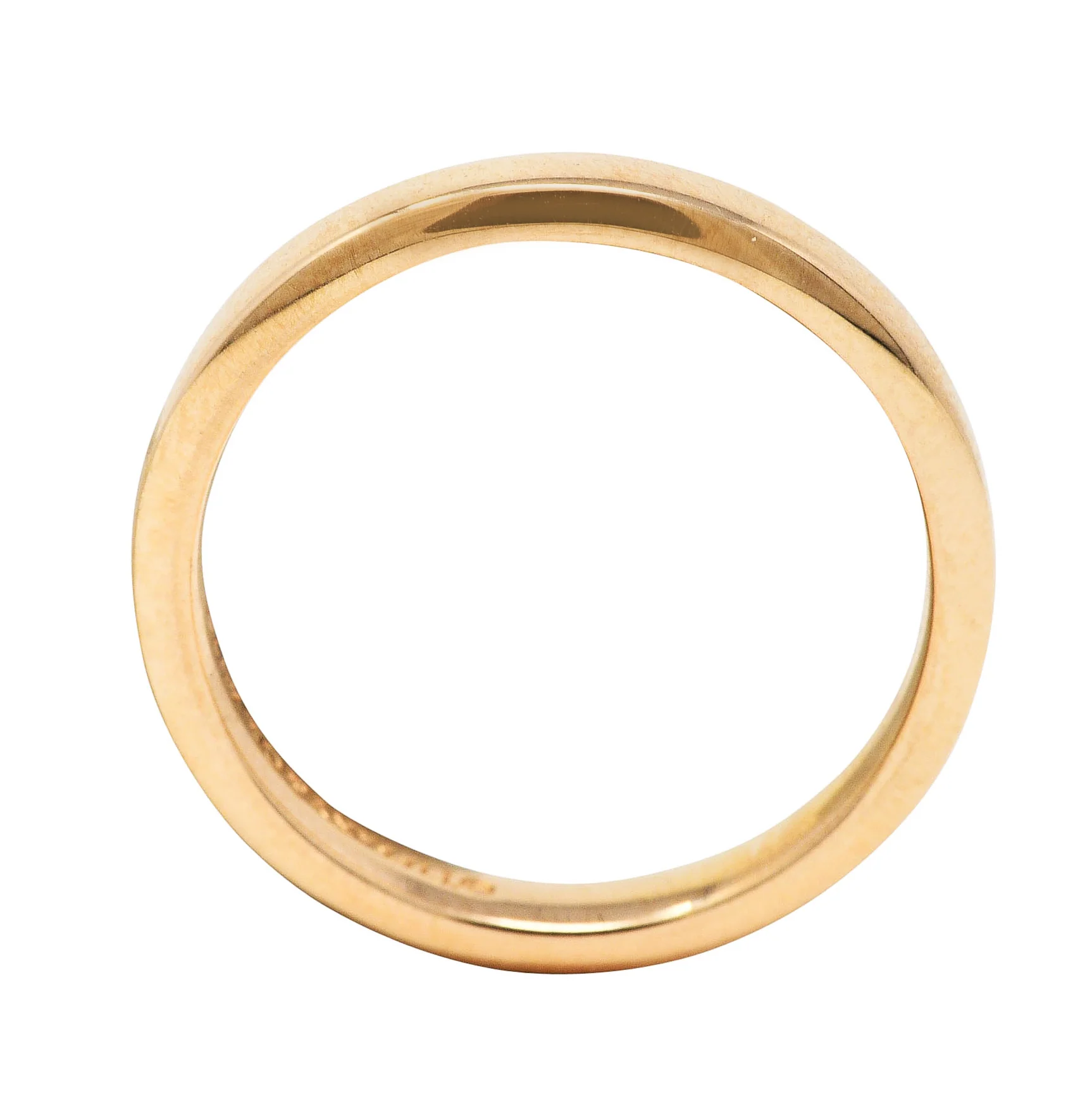 Tiffany & Co. 18 Karat Gold 3MM Wedding Band Ring - Image 6