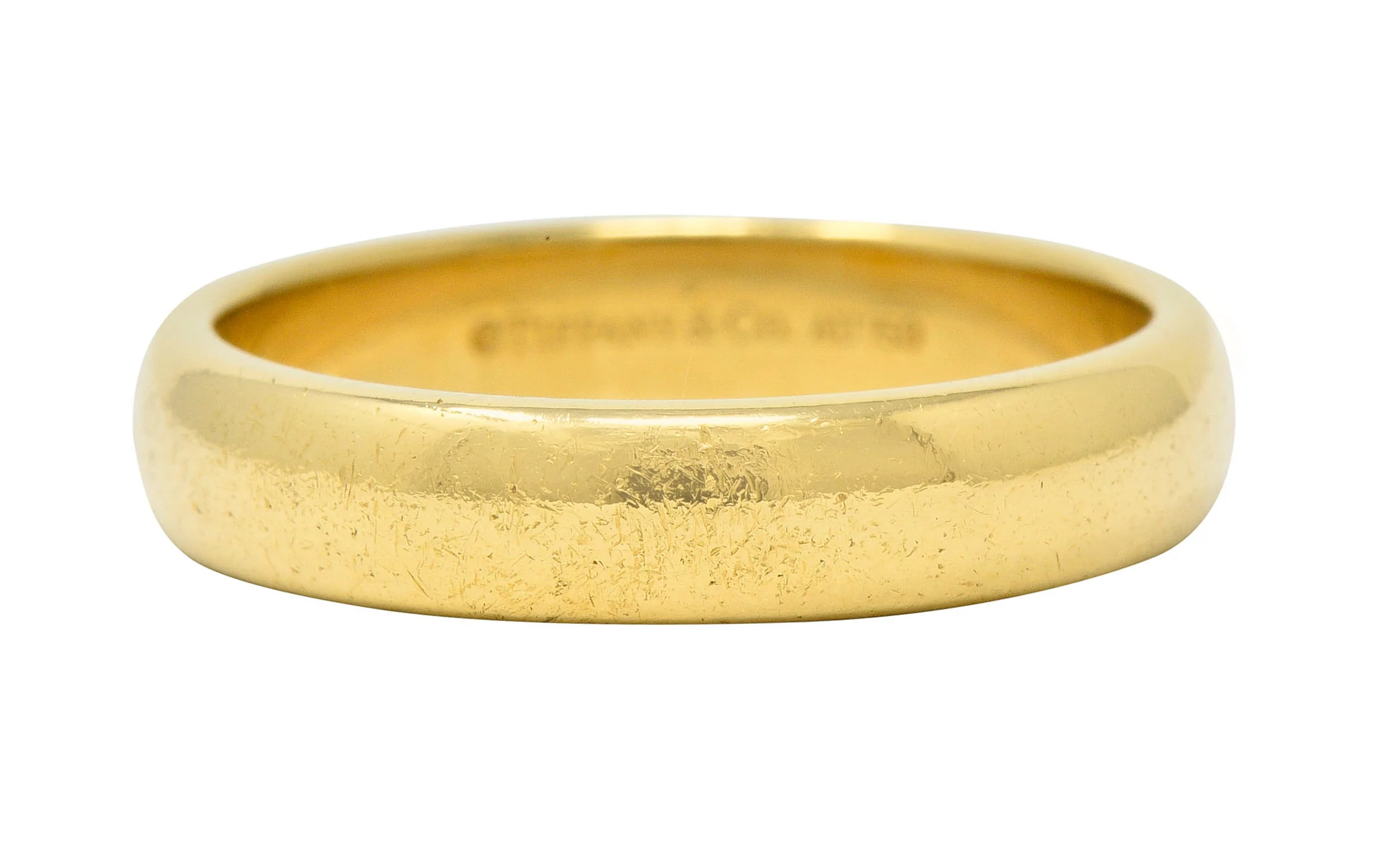 Tiffany & Co. 18 Karat Gold 4.5 MM Men's Wedding Band Ring