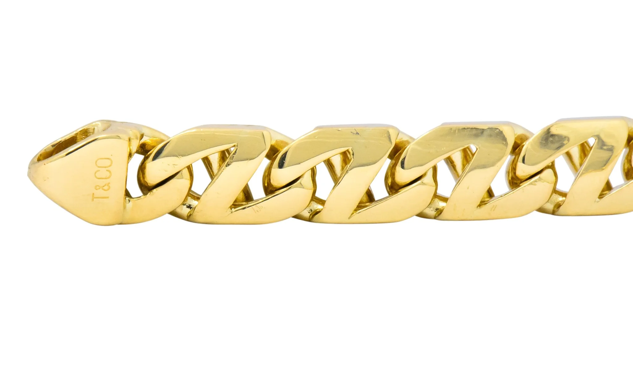 Tiffany & Co. 18 Karat Gold Italian Mariner Unisex Link Bracelet - Image 2