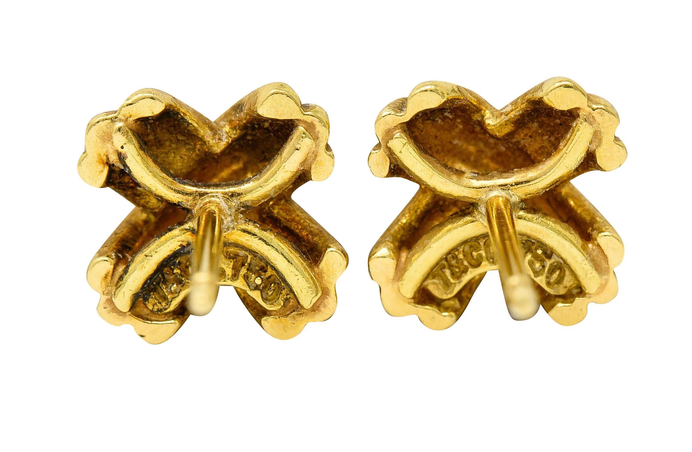 Tiffany & Co. 18 Karat Gold Signature X Stud Earrings - Image 3
