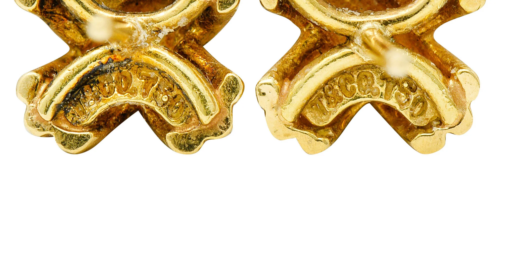 Tiffany & Co. 18 Karat Gold Signature X Stud Earrings - Image 4