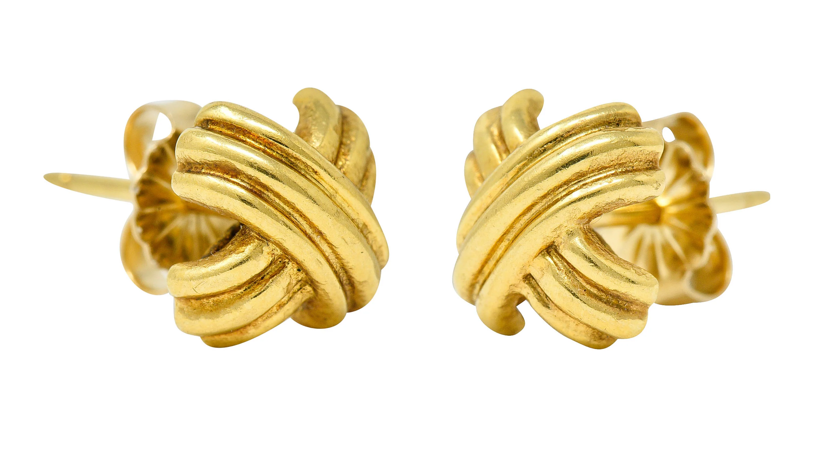 Tiffany & Co. 18 Karat Gold Signature X Stud Earrings - Image 5