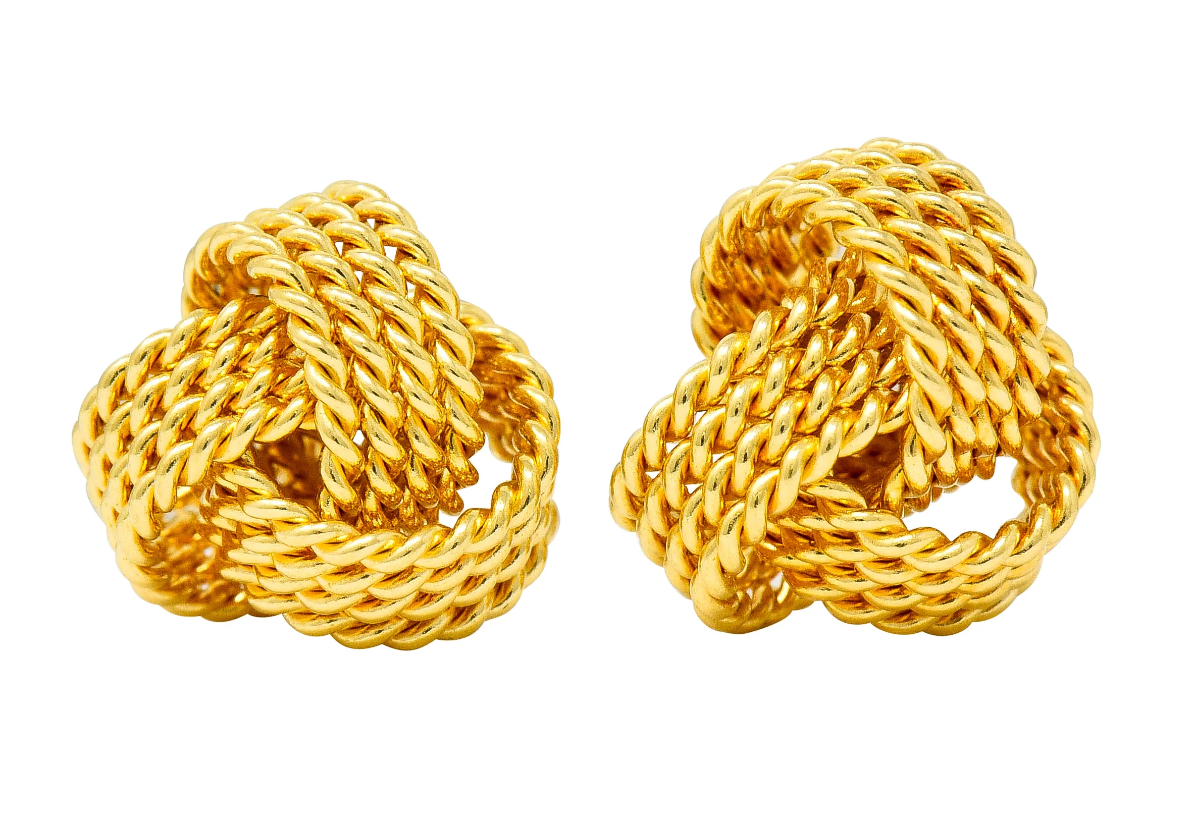 Tiffany & Co. 18 Karat Gold Tiffany Twist Knot Stud Earrings