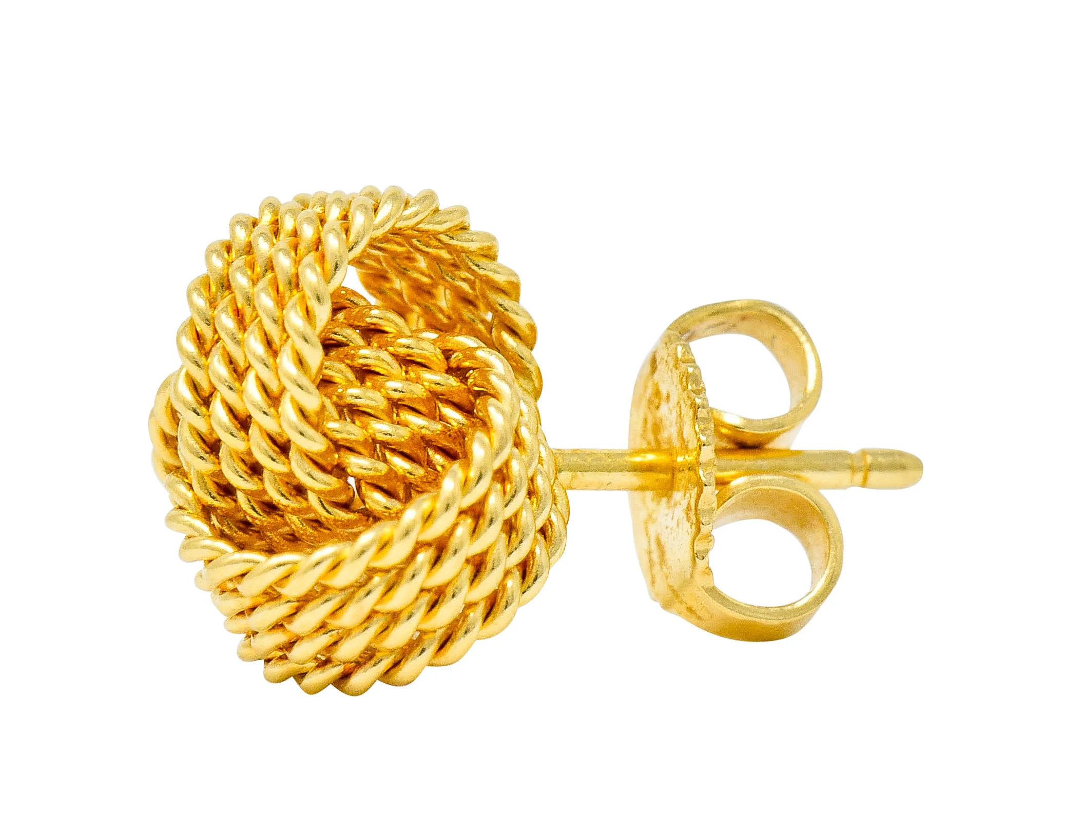 Tiffany & Co. 18 Karat Gold Tiffany Twist Knot Stud Earrings - Image 3