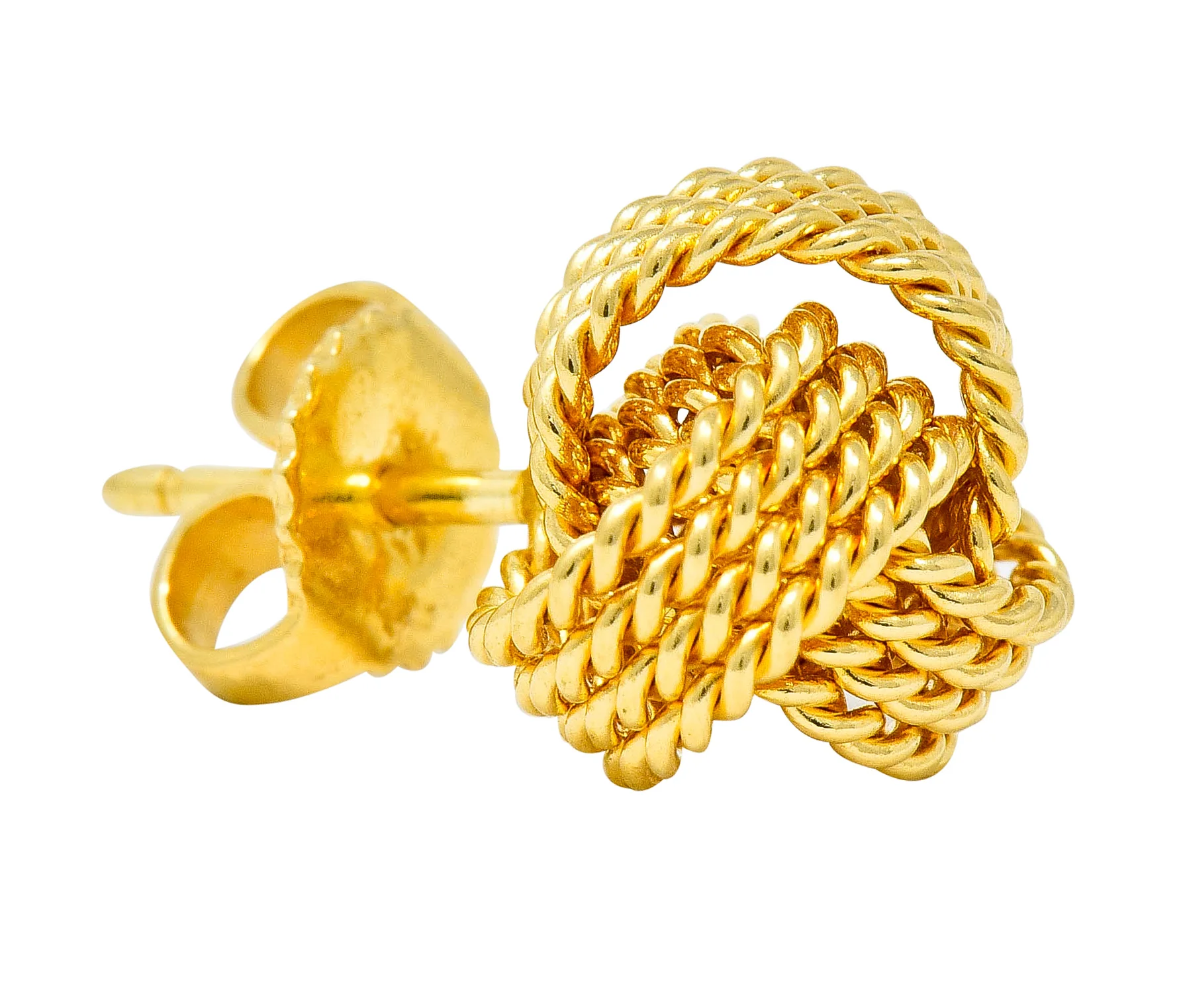 Tiffany & Co. 18 Karat Gold Tiffany Twist Knot Stud Earrings - Image 4