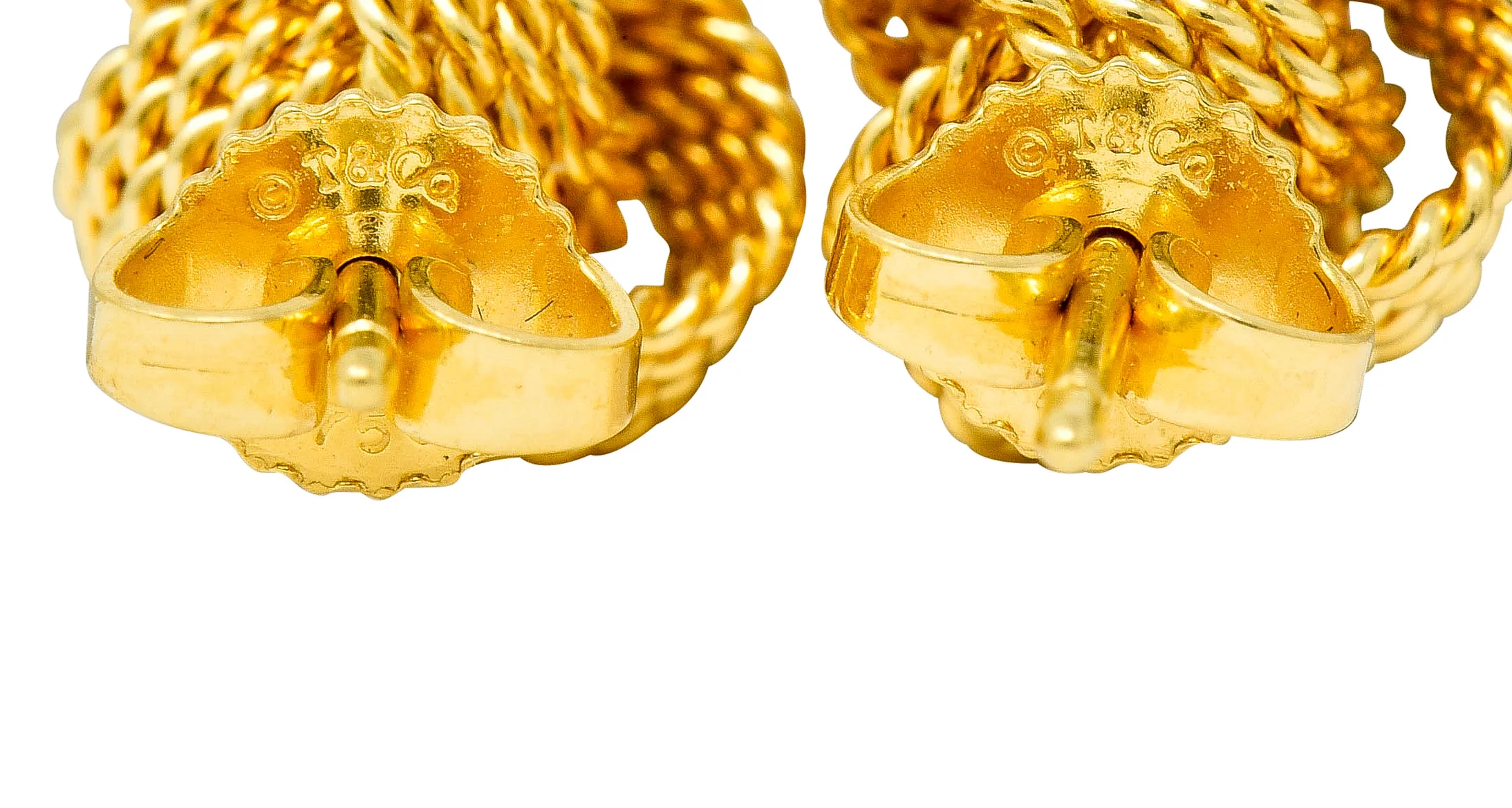 Tiffany & Co. 18 Karat Gold Tiffany Twist Knot Stud Earrings - Image 5