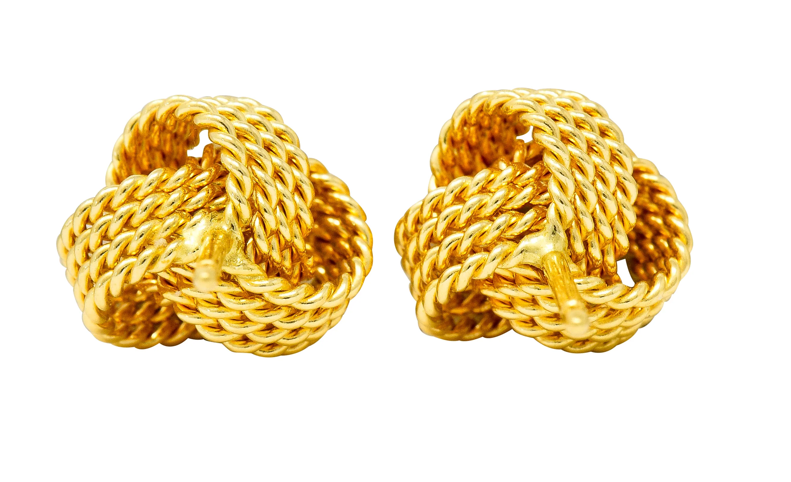 Tiffany & Co. 18 Karat Gold Tiffany Twist Knot Stud Earrings - Image 6