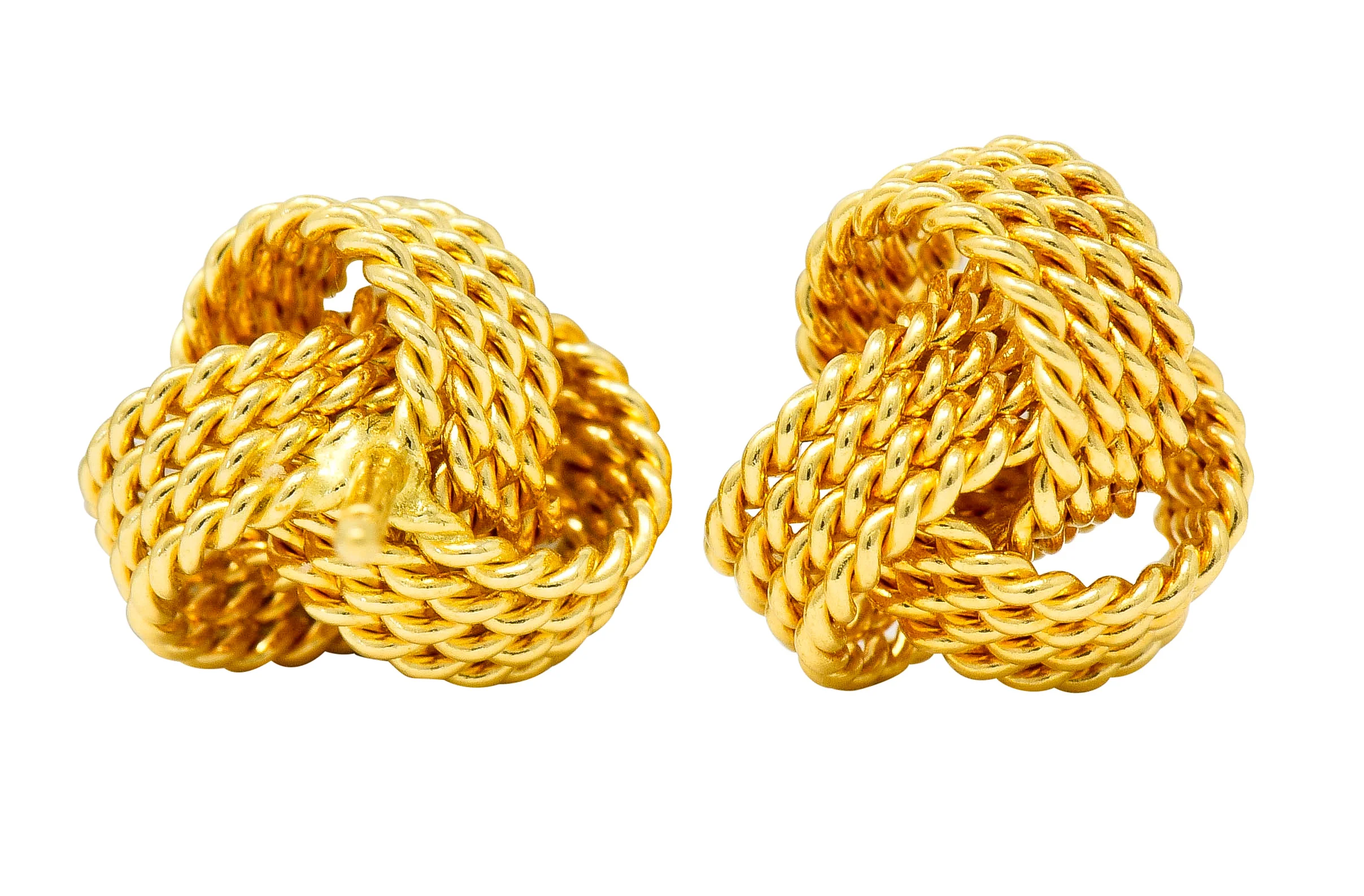 Tiffany & Co. 18 Karat Gold Tiffany Twist Knot Stud Earrings - Image 8