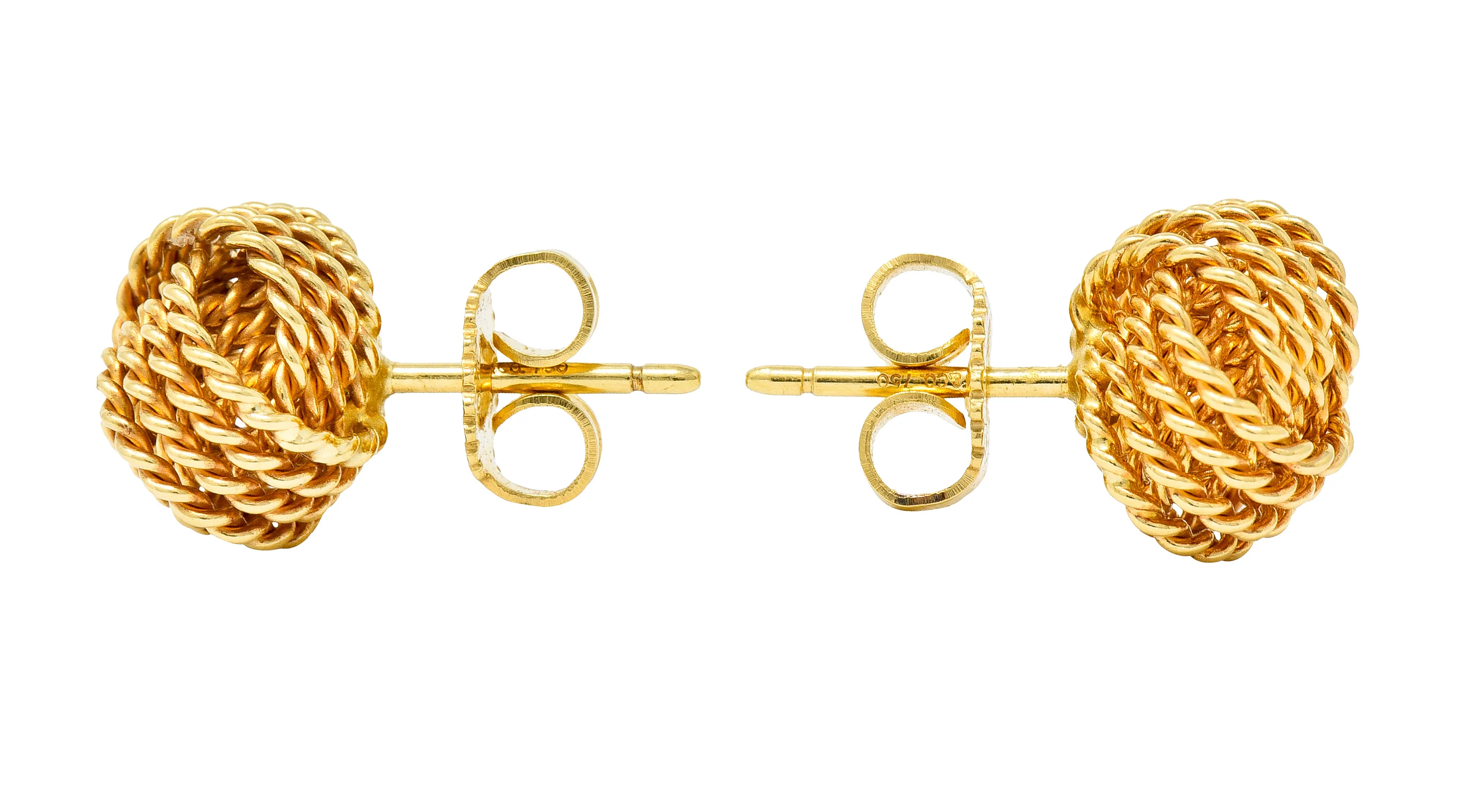 Tiffany & Co. 18 Karat Gold Tiffany Twist Knot Stud Earrings - Image 2