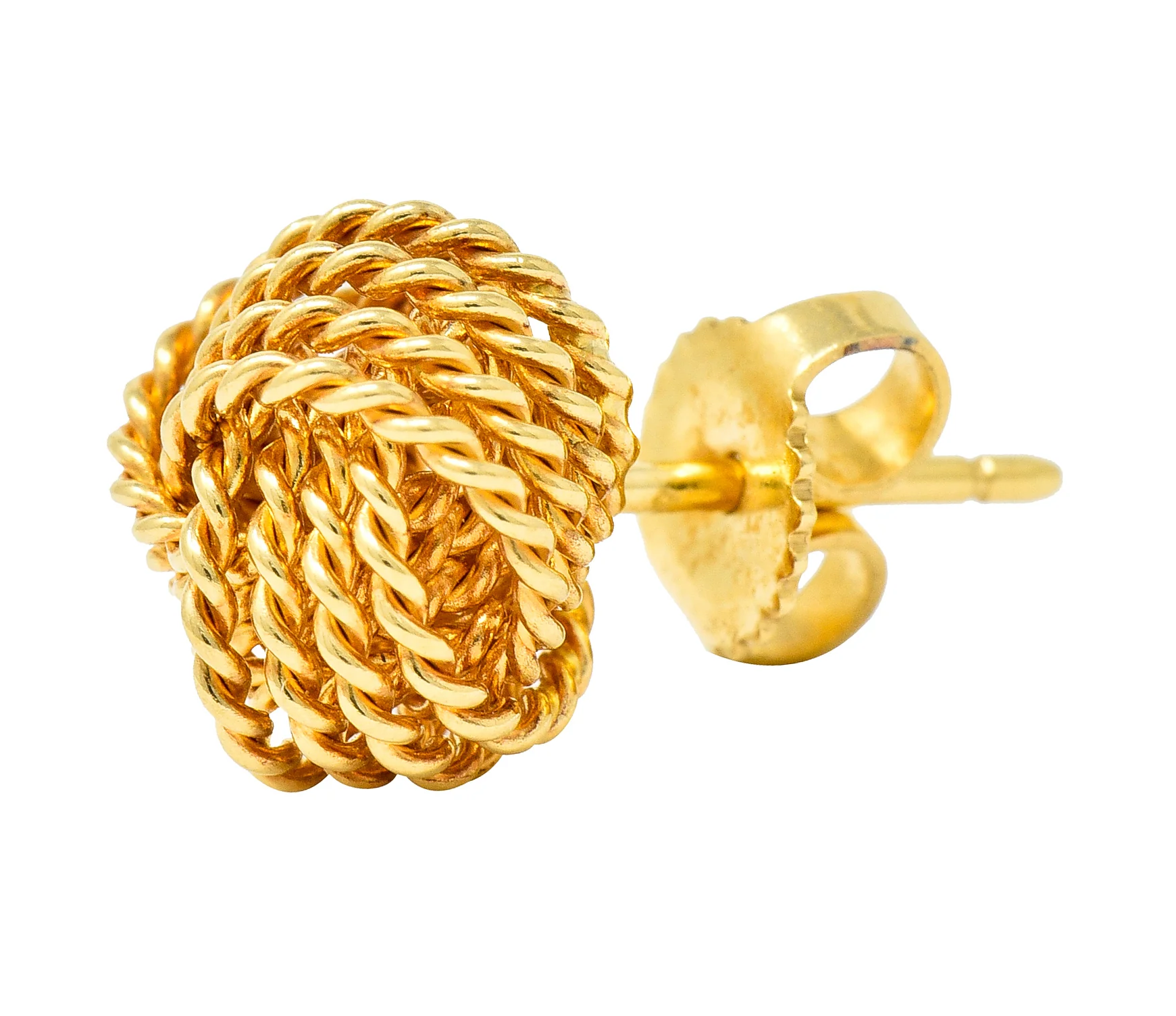 Tiffany & Co. 18 Karat Gold Tiffany Twist Knot Stud Earrings - Image 3