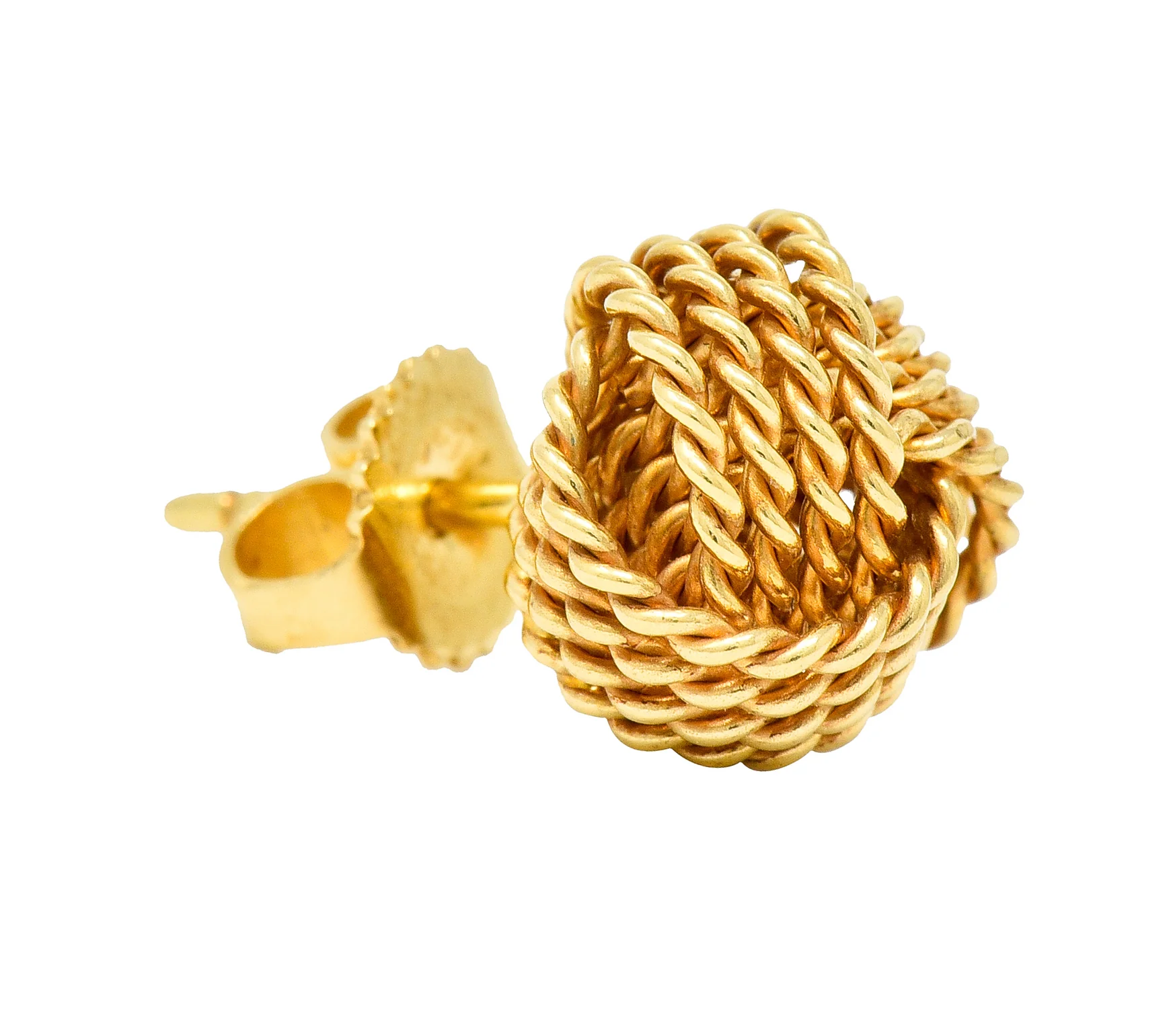 Tiffany & Co. 18 Karat Gold Tiffany Twist Knot Stud Earrings - Image 4
