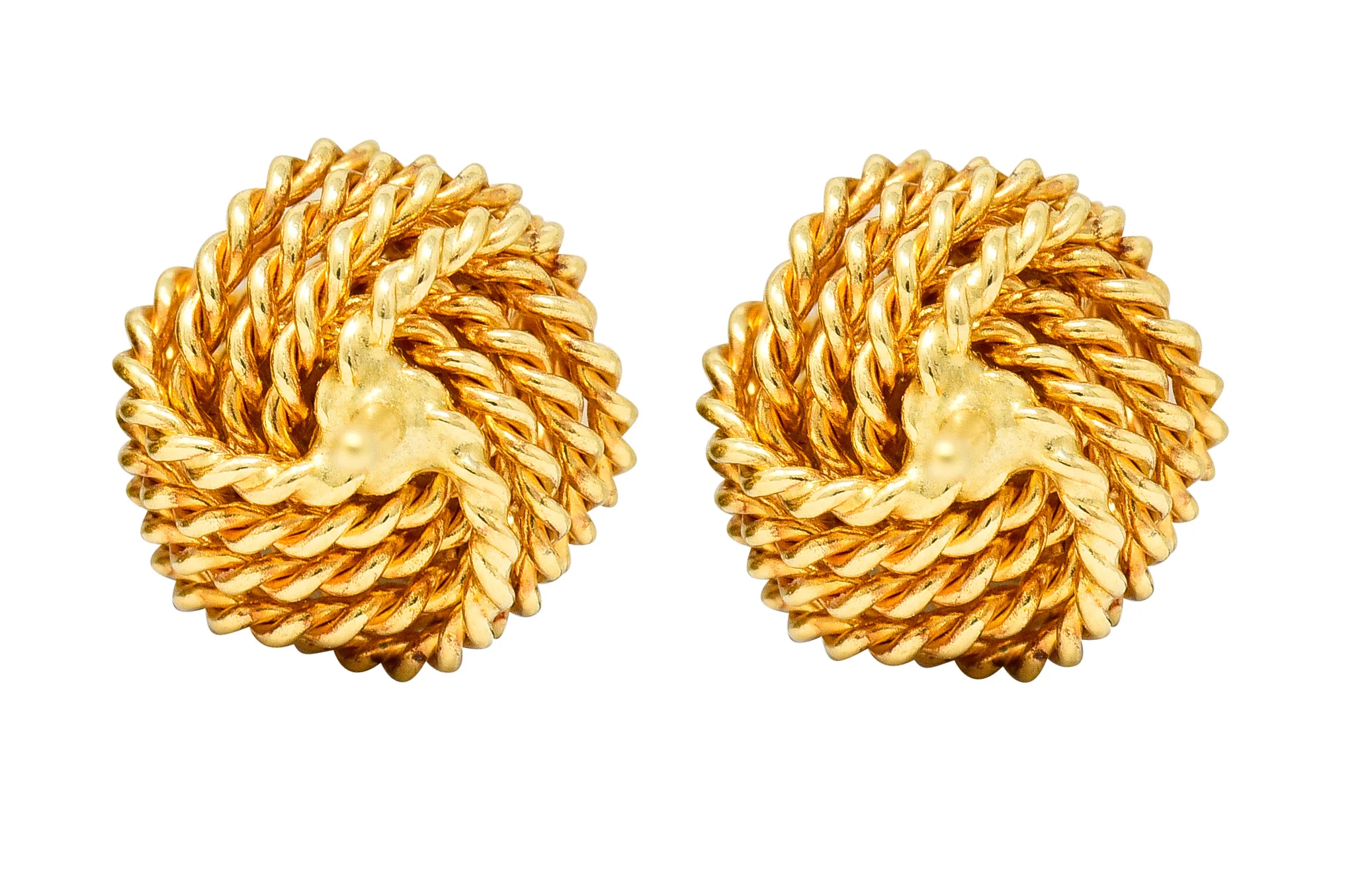 Tiffany & Co. 18 Karat Gold Tiffany Twist Knot Stud Earrings - Image 5