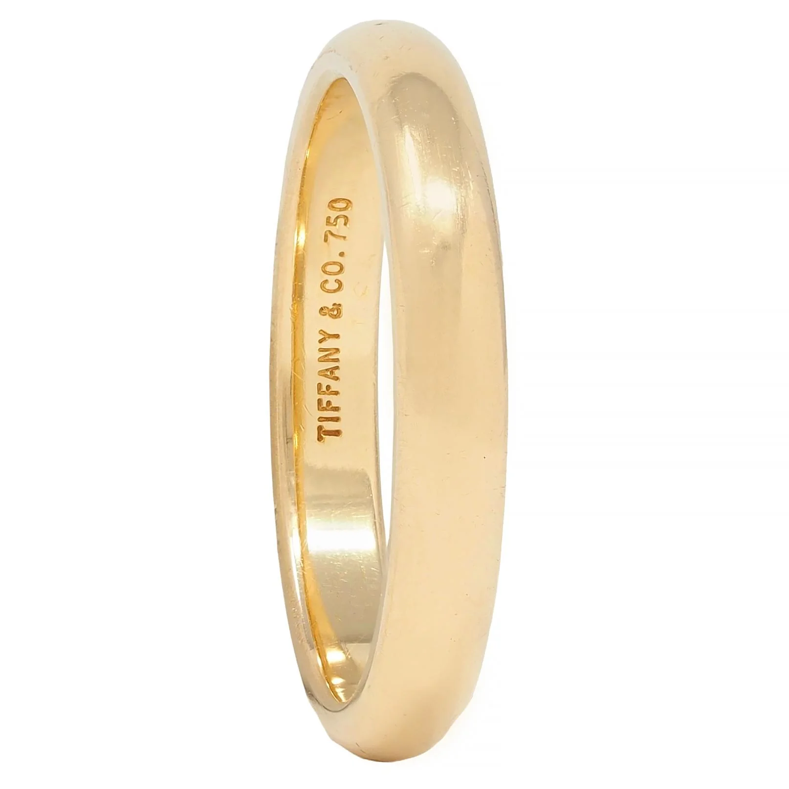 Tiffany & Co. 18 Karat Yellow Gold Contemporary Forever Wedding Band Ring - Image 2