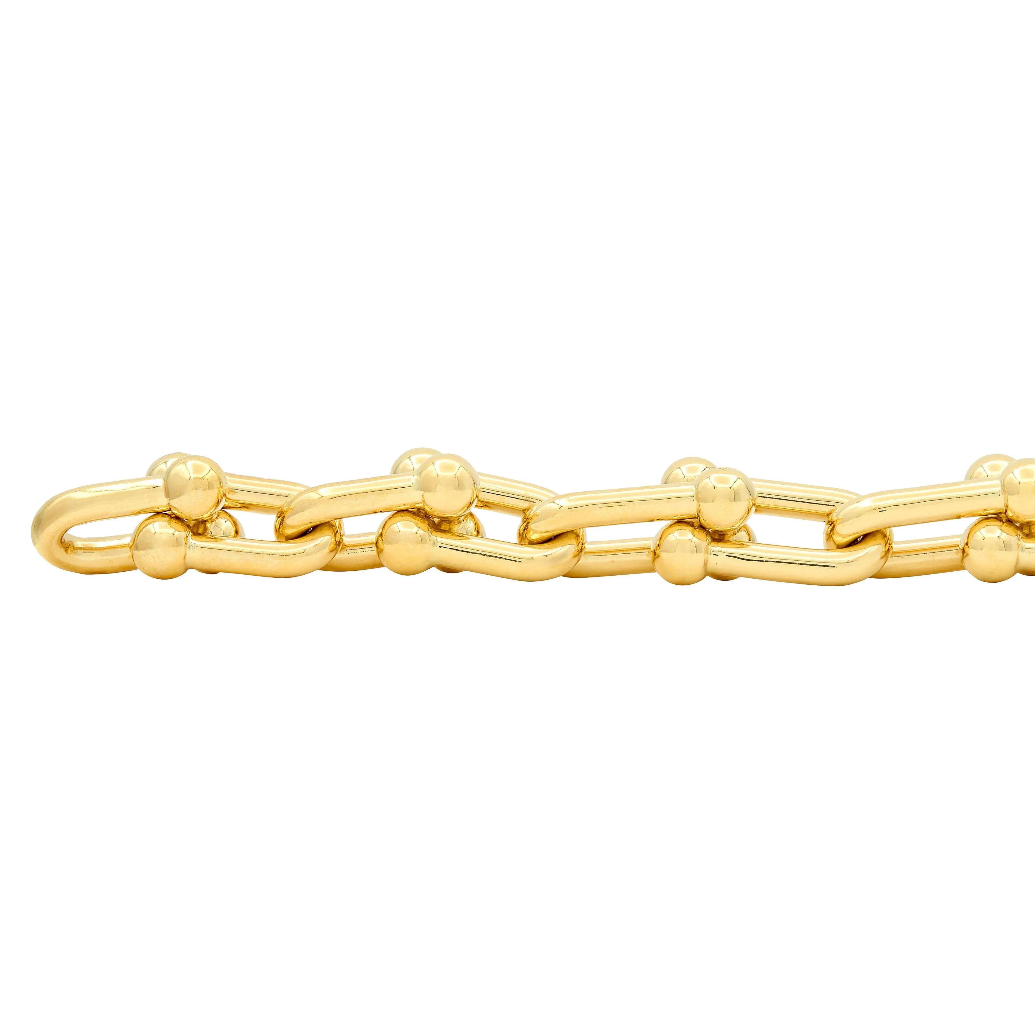 Tiffany & Co. 18 Karat Yellow Gold Small Hardware Link Bracelet - Image 4