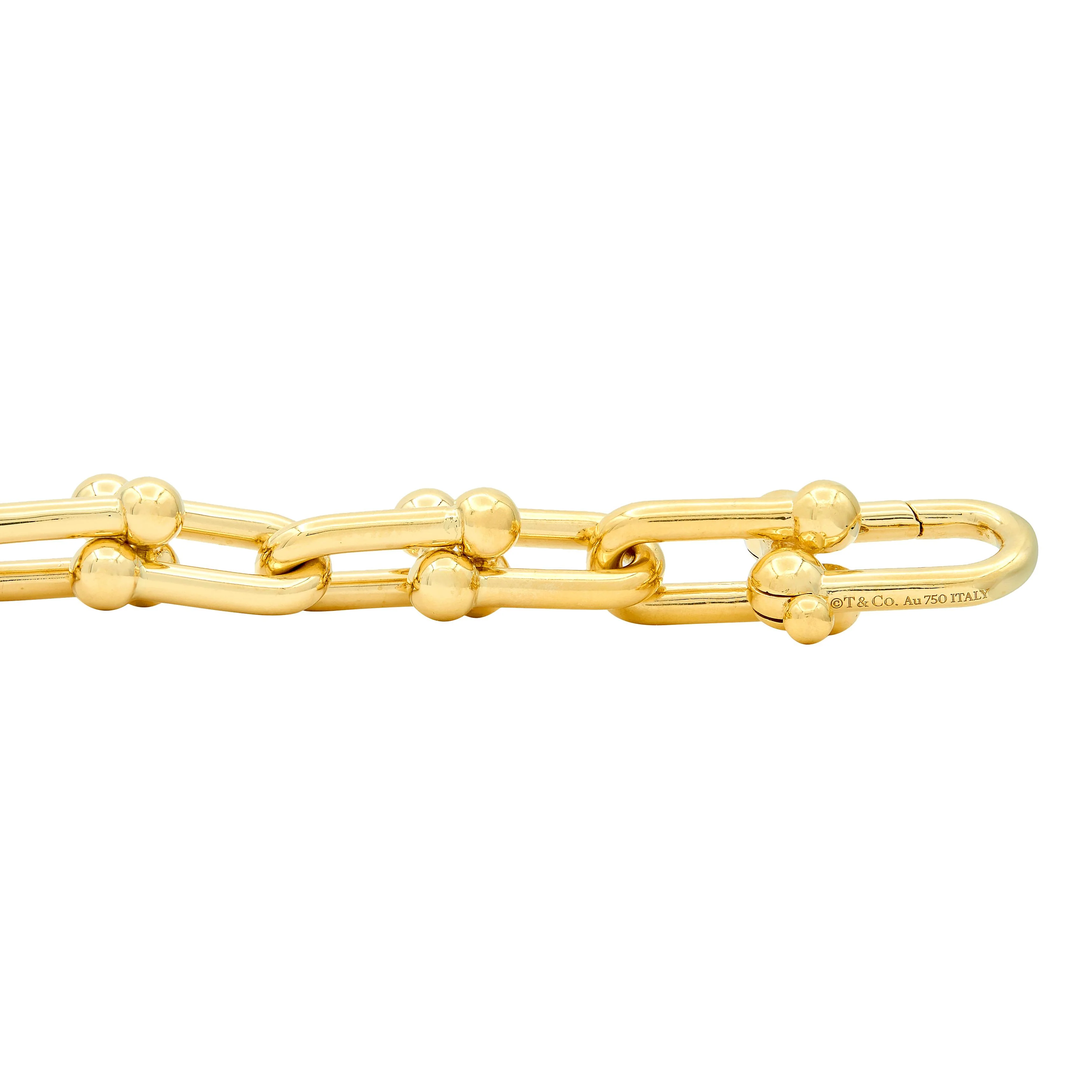 Tiffany & Co. 18 Karat Yellow Gold Small Hardware Link Bracelet - Image 6