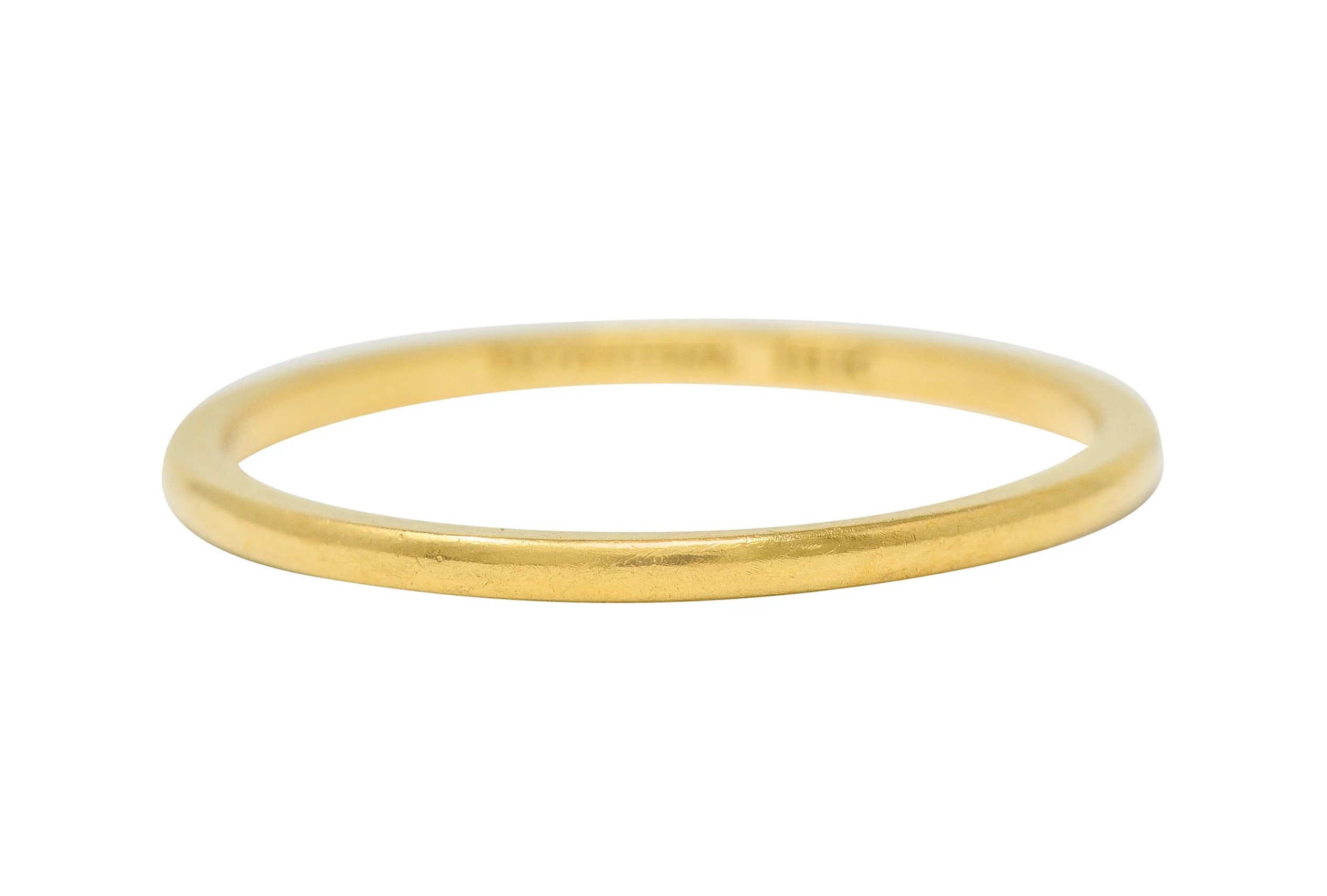 Tiffany & Co. 18 Karat Yellow Gold Unisex Stacking Band Ring