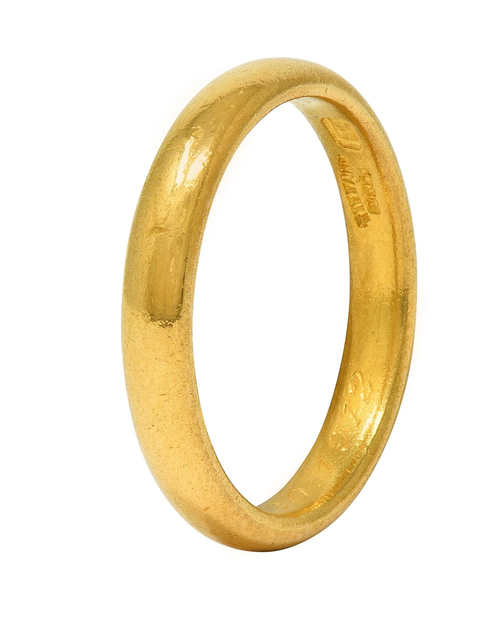 Tiffany & Co. 1912 22 Karat Yellow Gold Antique Unisex Wedding Band Ring - Image 2
