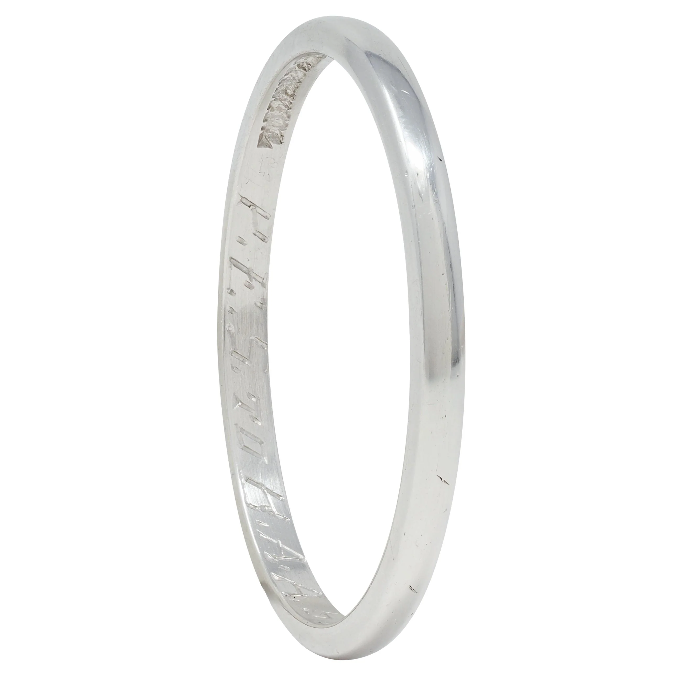 Tiffany & Co. 1923 Art Deco Platinum Antique Wedding Band Ring - Image 9
