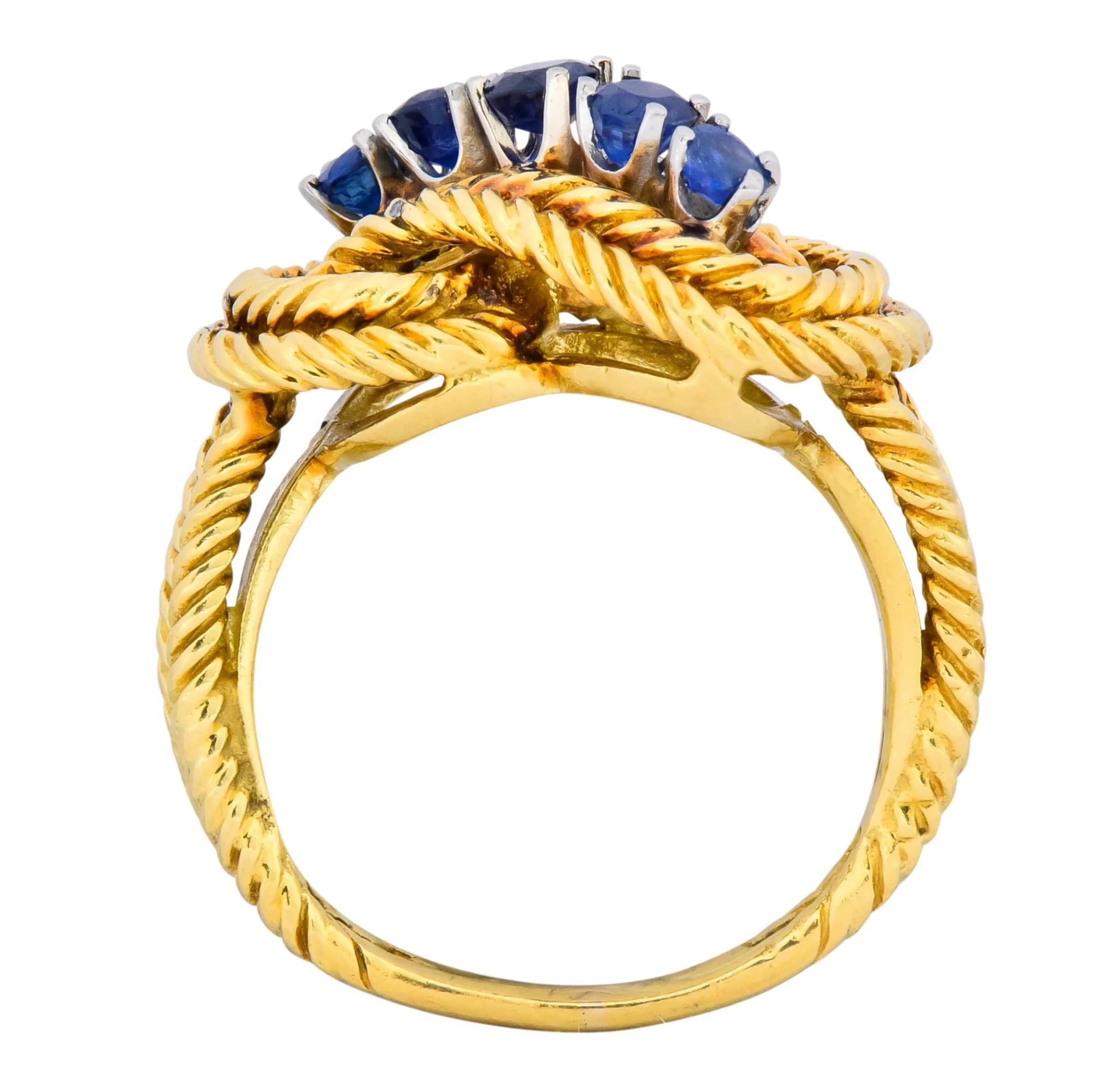 Tiffany & Co. 1960’s 0.55 CTW Sapphire 18 Karat Gold Ring - Image 7