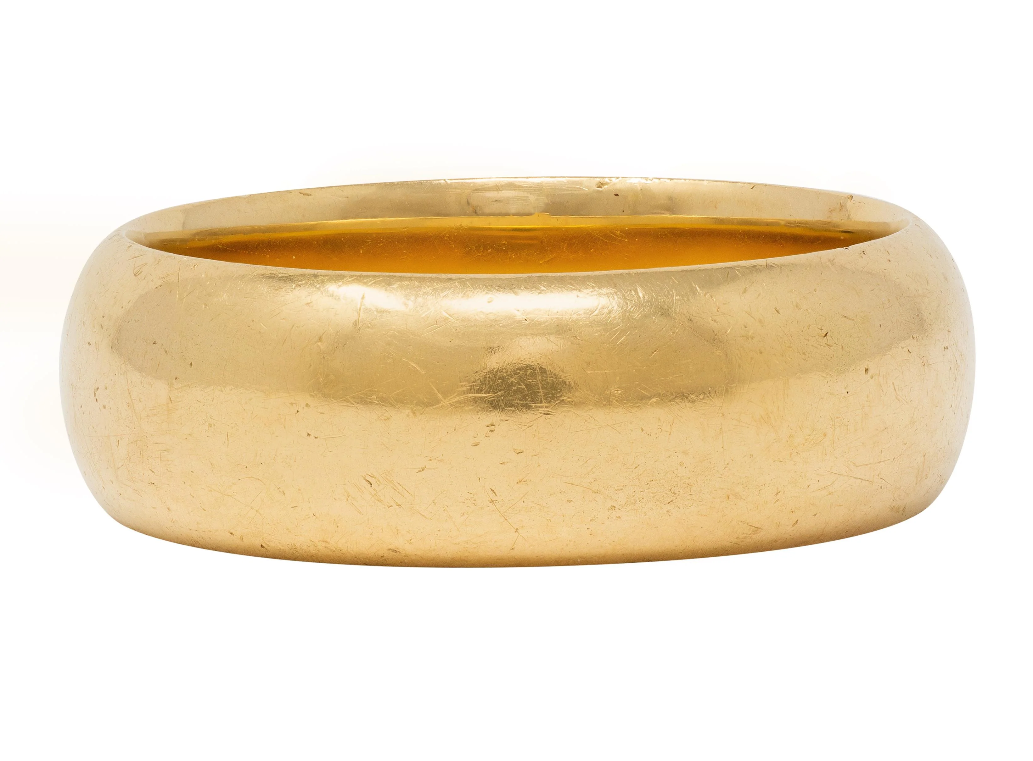Tiffany & Co. 1960's 14 Karat Yellow Gold Vintage Wedding Cigar Band Ring - Image 4