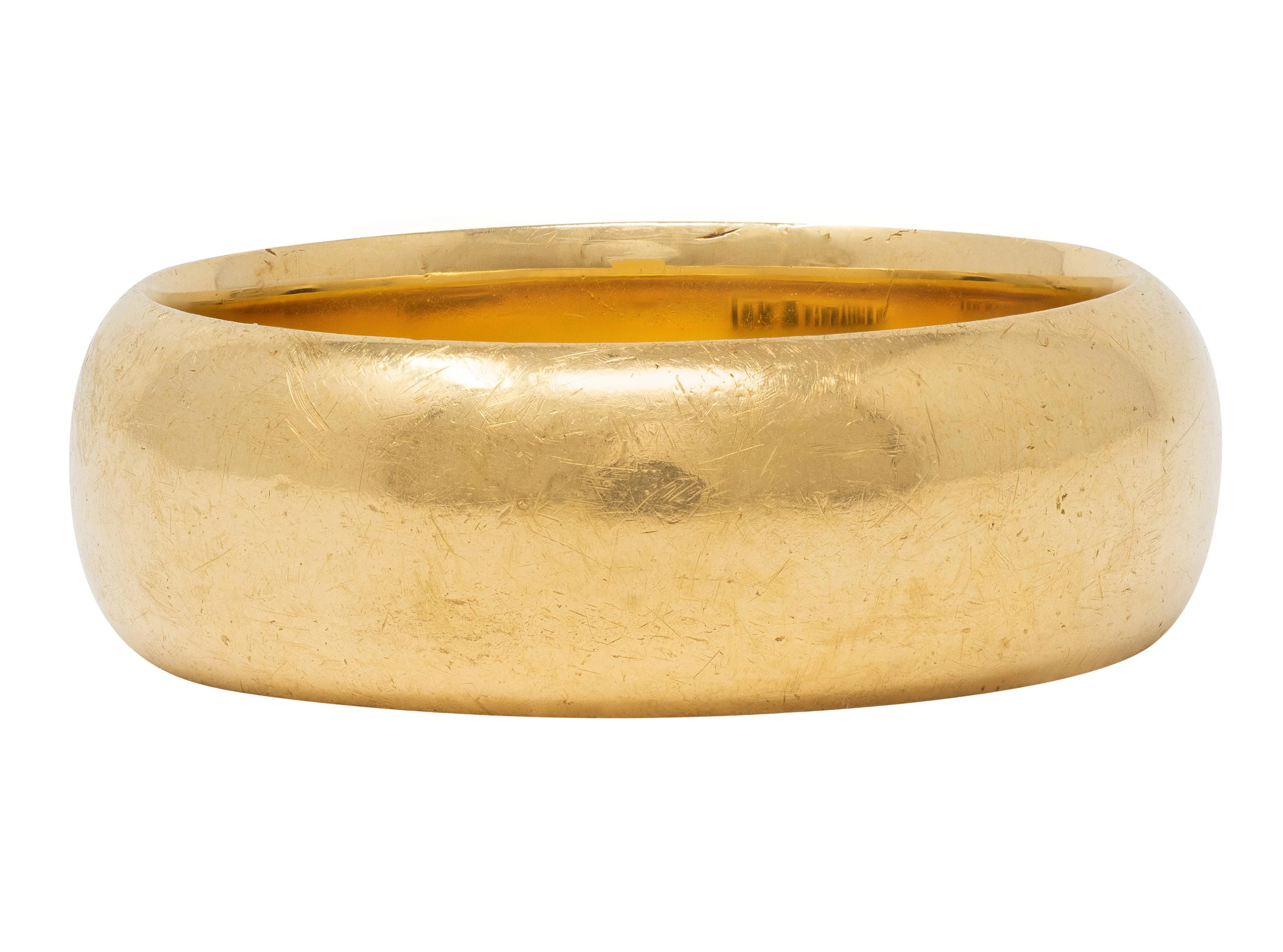 Tiffany & Co. 1960's 14 Karat Yellow Gold Vintage Wedding Cigar Band Ring - Image 7