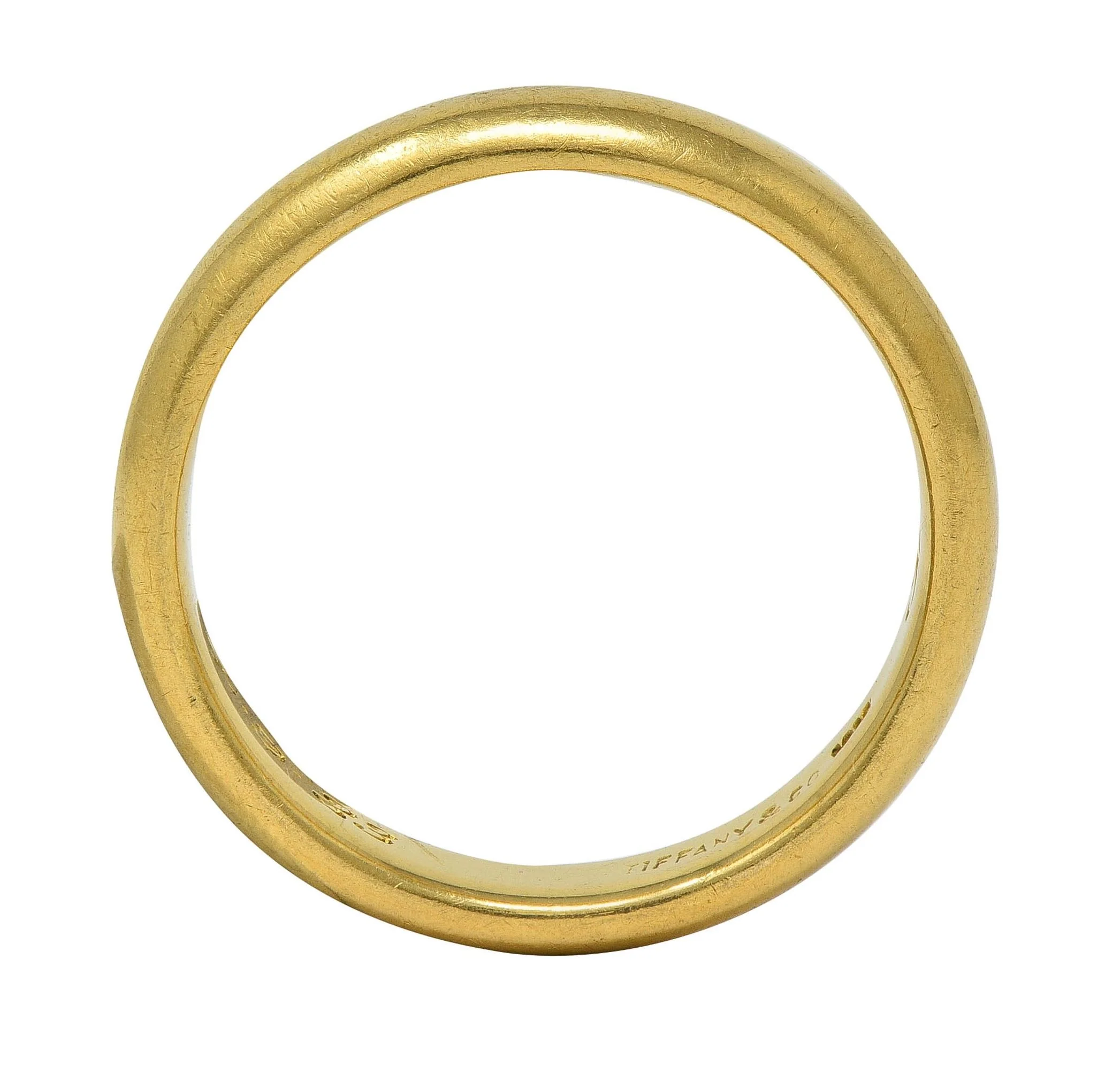 Tiffany & Co. 1983 18 Karat Yellow Gold Vintage Forever Unisex Wedding Band Ring - Image 7